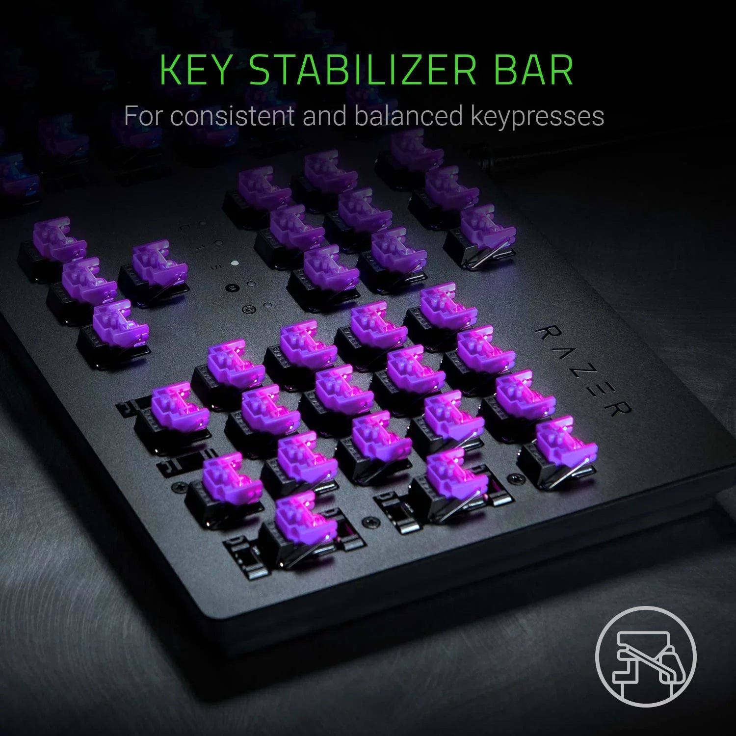 On-Board Memory Razer Huntsman Keystrokes & Gaming 100 - Opto-Mechanical Storage Million - Switch Cloud and Durability up Light of - Clicky Keyboard Hybrid to