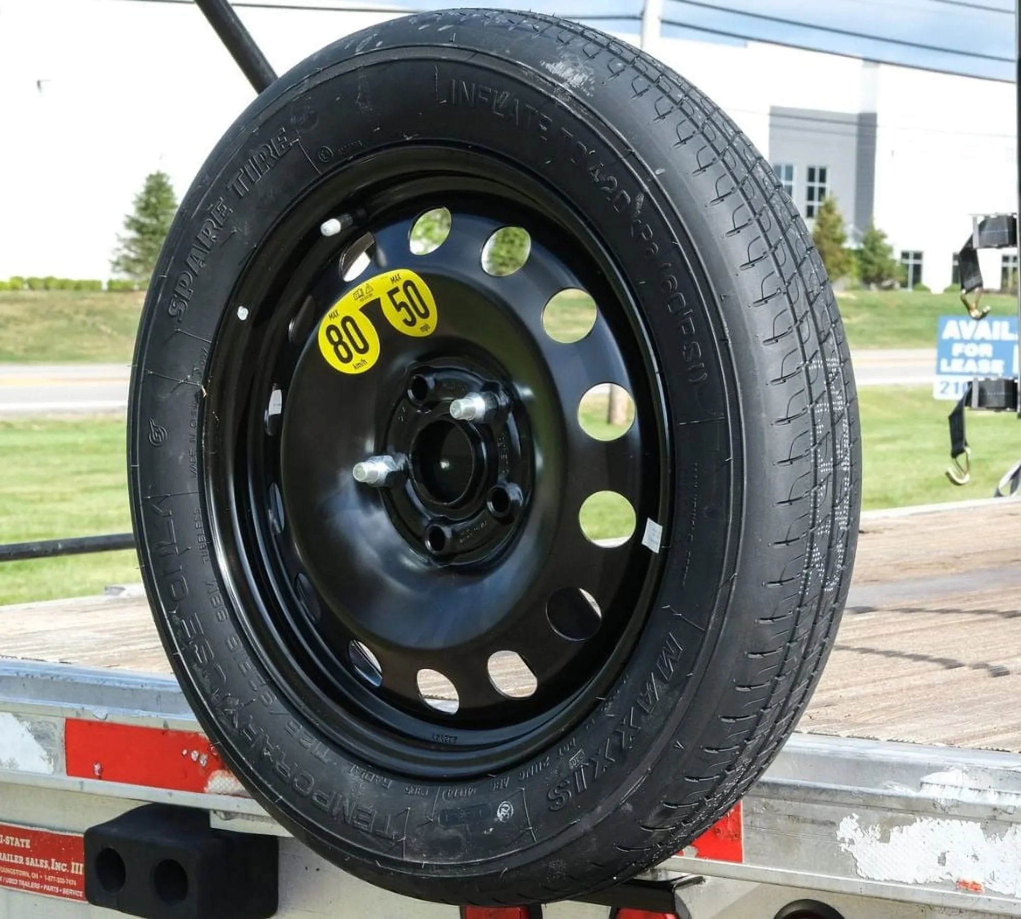 Utility Wheels Tire D-Ring Trailer 5, Stake 5", Trailer Holder Mount 5.5" Carrier 4.75", w/ 4.25", Spare Patterns Lugs Bolt Spare 6.5" & & for 4", - Pocket 8 Tire on - 6 4, Fits