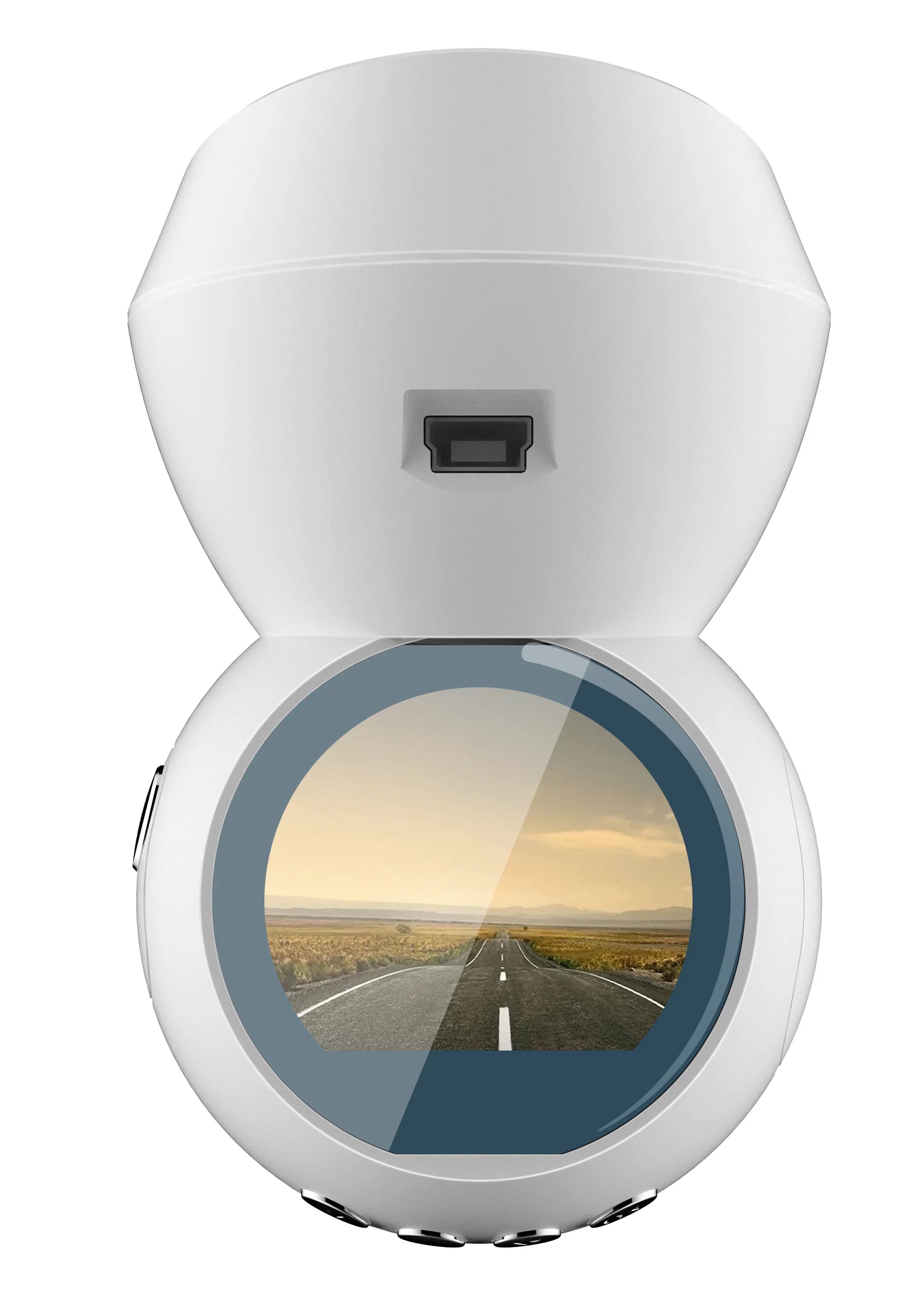 Parking IMPROVED* Dashcam (WHITE) Play Full GPS & Dash *NEW Dash JS Screen 3.0 & 1.22" w/ LED Plug 1080p - Monitor HD Cam- & &