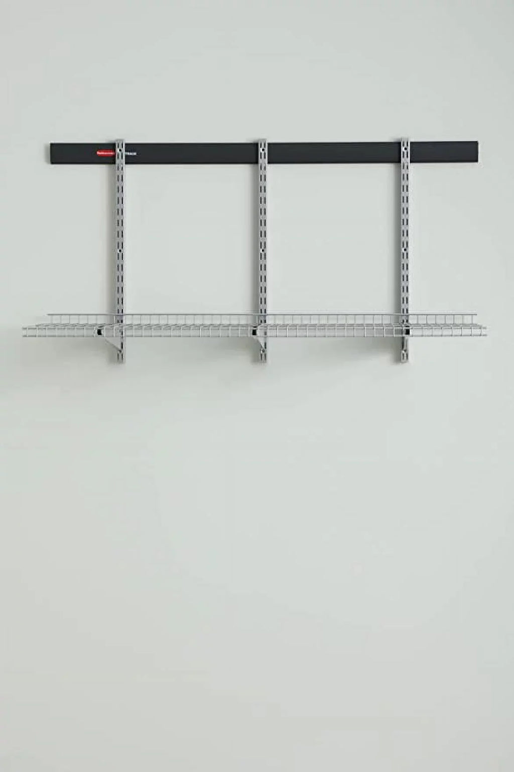 Fast Garage Shelf 9-Piece Storage Kit, Track Rubbermaid Starter Track Wire Steel System