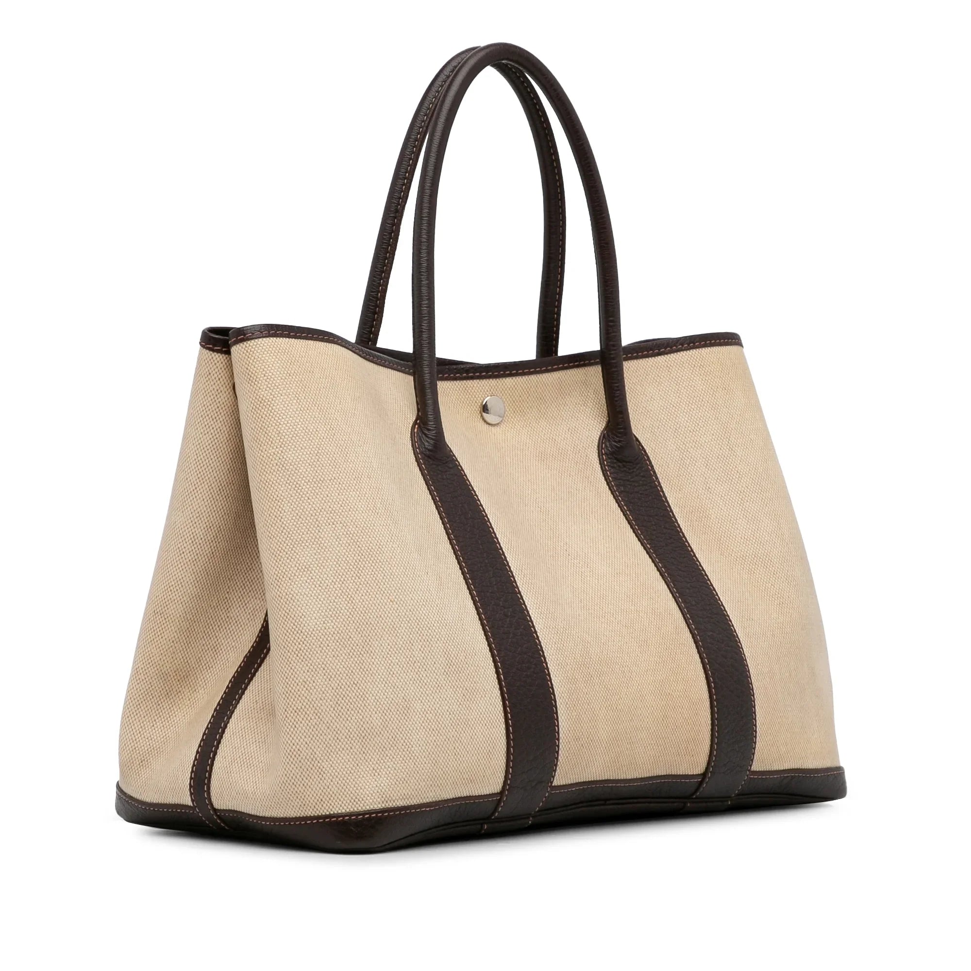 Hermès Party Tote (Good) Unisex Bag Pre-Owned Brown Garden 36 Canvas Toile Fabric Authenticated
