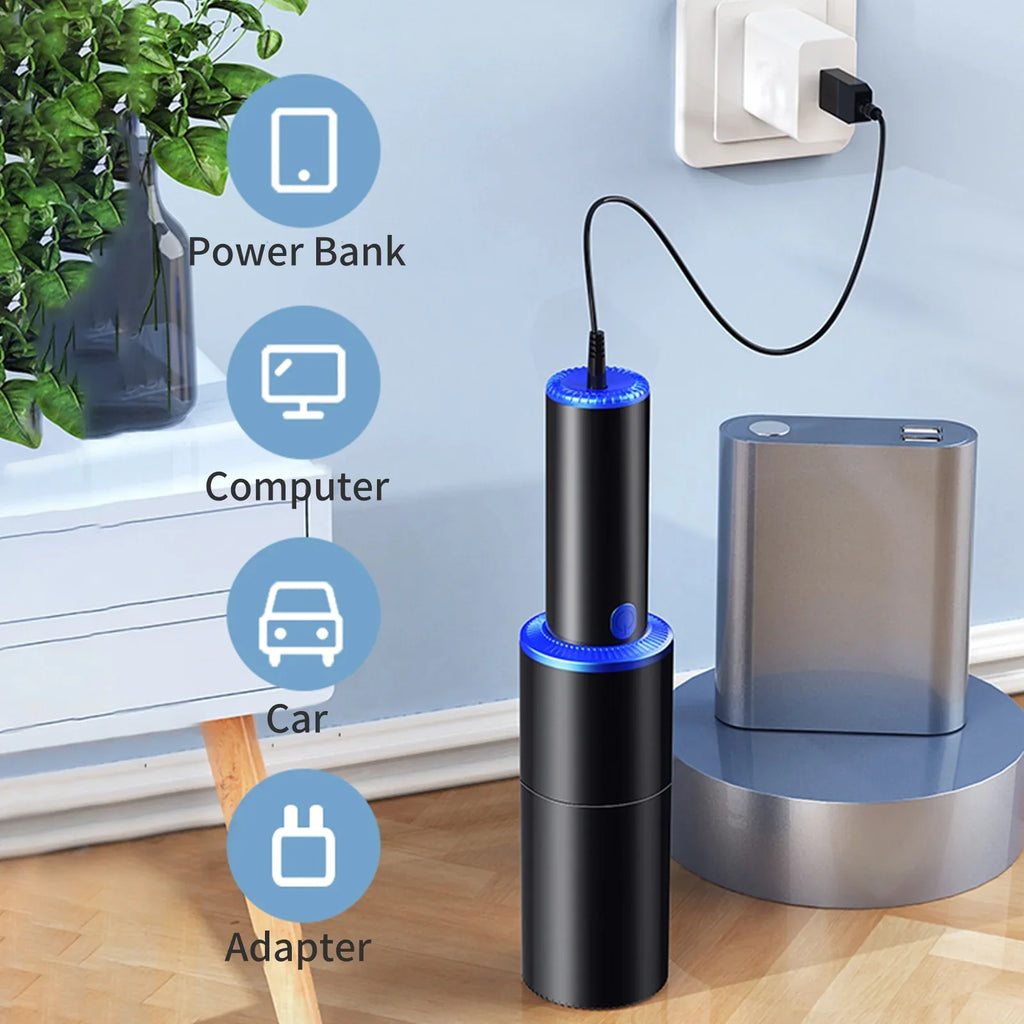 10000Pa 120W Cleaner Dust Suction Strong Cleaner Portable Home Hair Office Pet Car Cleaner for USB Handheld Anself Cleaning Gravel