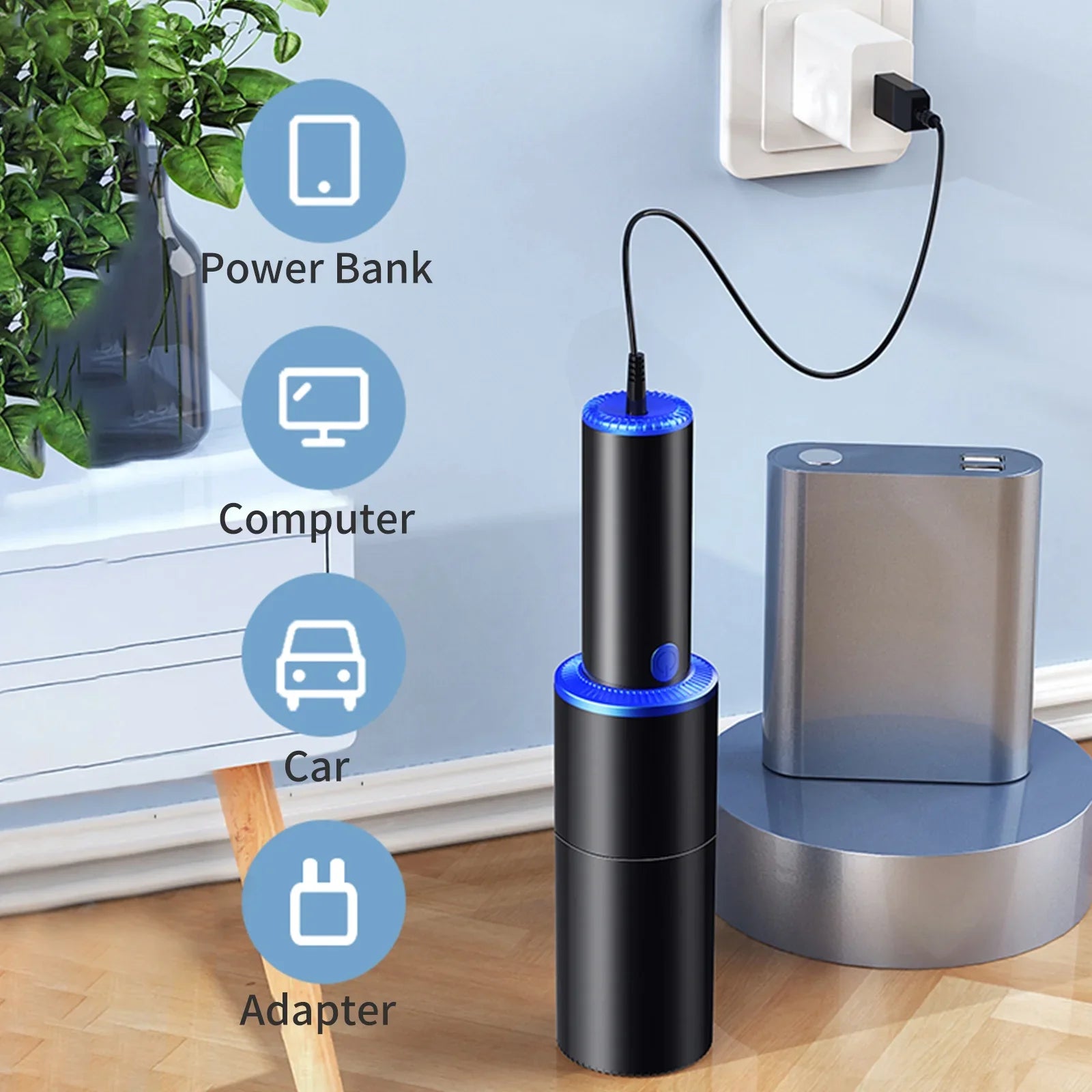 10000Pa 120W Cleaner Dust Suction Strong Cleaner Portable Home Hair Office Pet Car Cleaner for USB Handheld Anself Cleaning Gravel