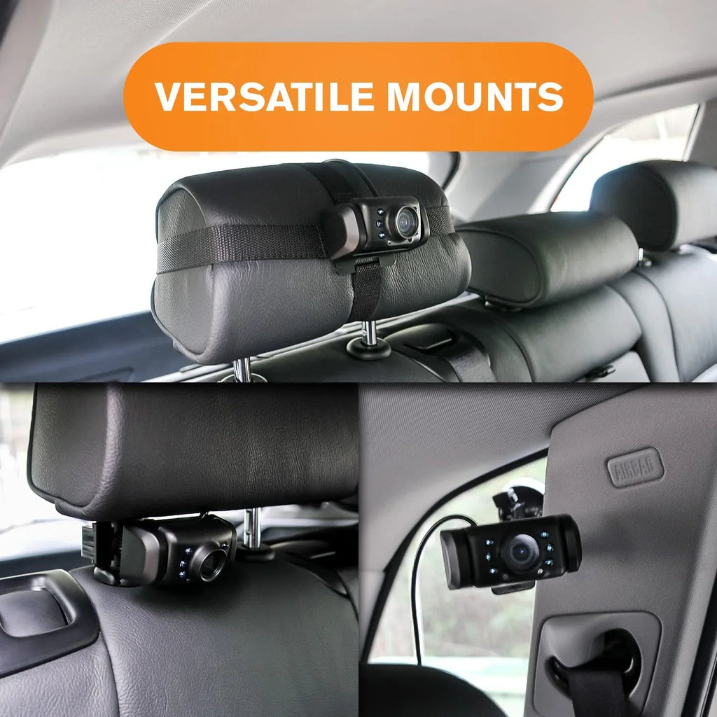 Mounts , Digital Universally 4.3 Headrest Cam, Transmission, with Vision onto Compatible, Display, and/or Portable Night Baby Wireless Car Yada Monitor Windshield
