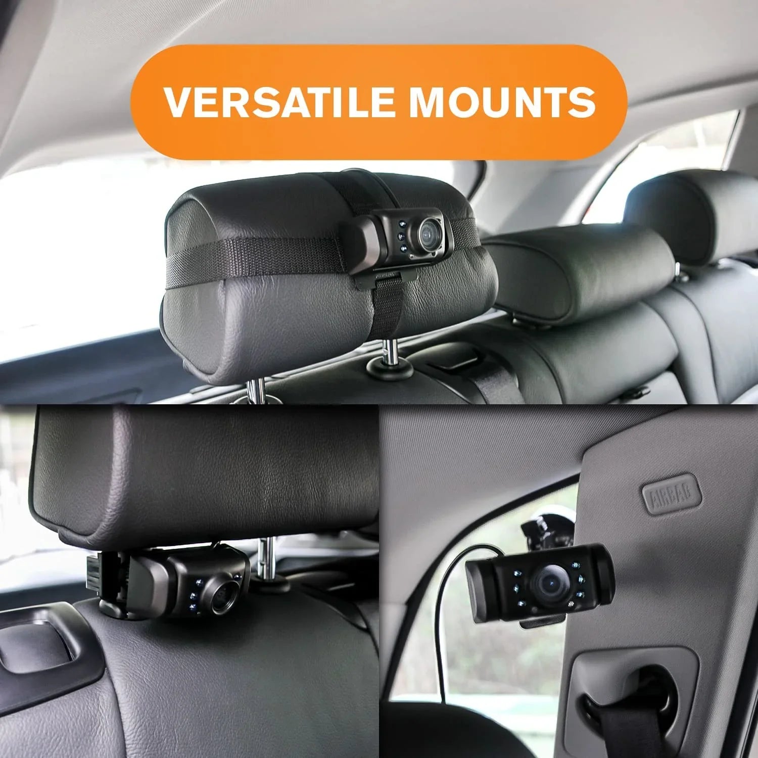 Mounts , Digital Universally 4.3 Headrest Cam, Transmission, with Vision onto Compatible, Display, and/or Portable Night Baby Wireless Car Yada Monitor Windshield