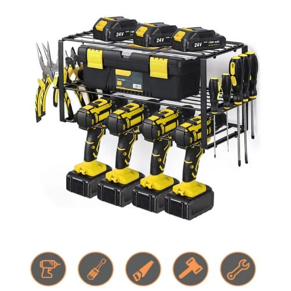 Tool Duty Heavy Utility Wall-Mounted Organizer Holder Rack Drill Storage Power