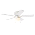Indoor White, Kit, Hugger Ceiling Mainstays 52 5 Reverse Airflow Light Fan inch with Blades,