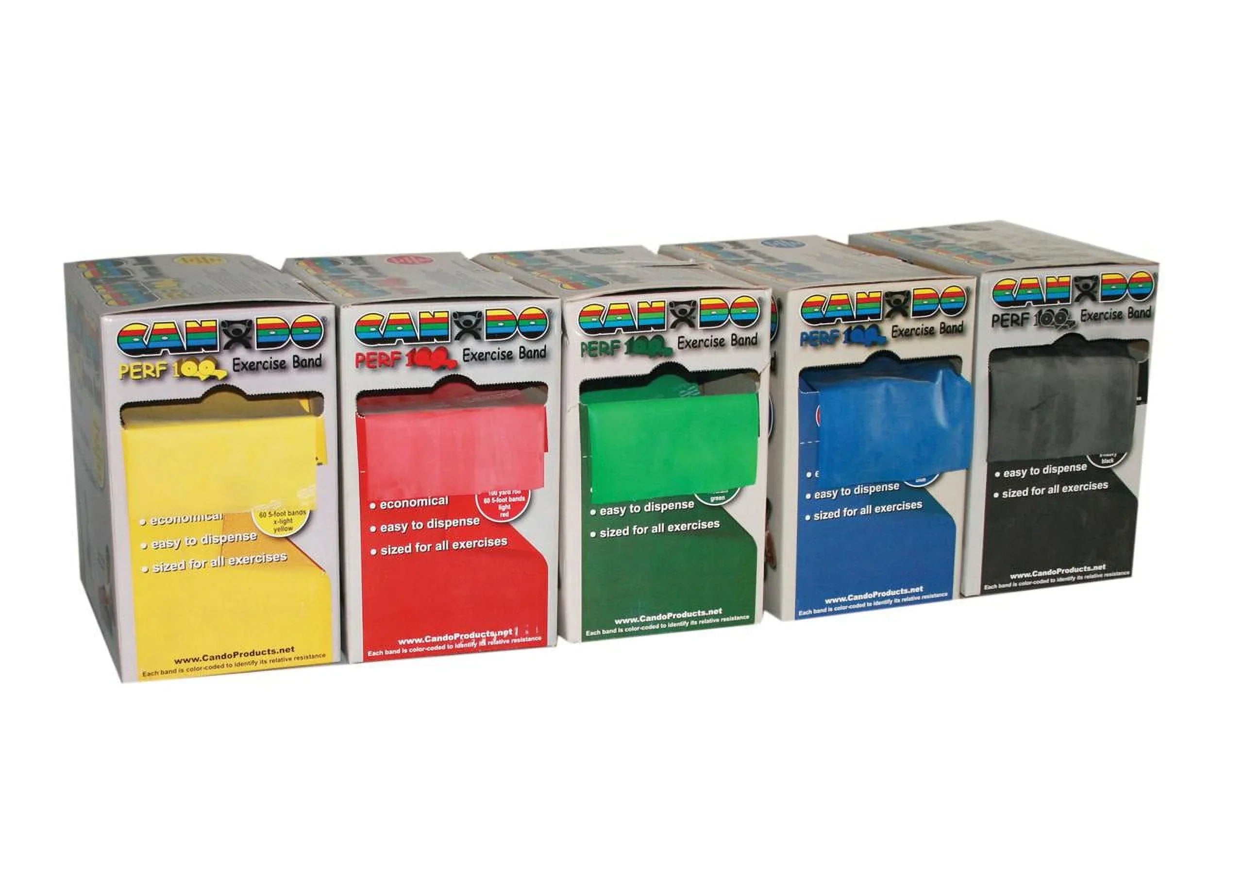 ea: (1 Perf-100 pc yard exercise black) 100 yellow through CanDo set 5 band,