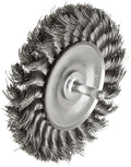 Made Wire the Wheel, Steel USA Weiler 17687 Stem-Mounted 1/4" in .014" Knot Stem, 4" Fill,
