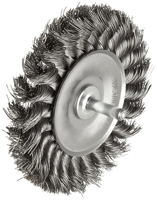 Made Wire the Wheel, Steel USA Weiler 17687 Stem-Mounted 1/4" in .014" Knot Stem, 4" Fill,