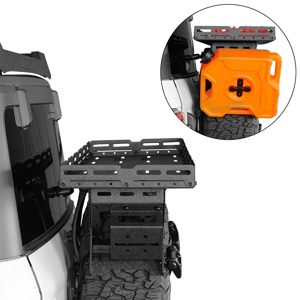 YJ Jeep Spare Wrangler Road JL 1976-2024 Bronco Tire Fit Basket Utility RV Ford Hooke TJ JK