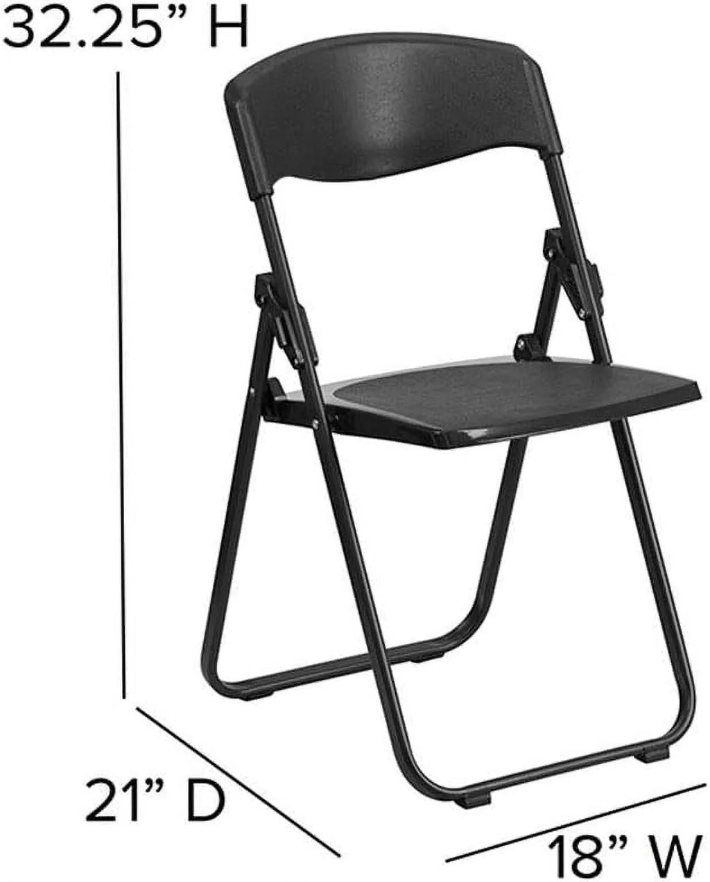 Ganging Chair Heavy Duty Built-In Plastic Capacity HERCULES Series Lb. 500 Brackets Black Folding With