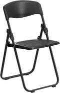 Ganging Chair Heavy Duty Built-In Plastic Capacity HERCULES Series Lb. 500 Brackets Black Folding With