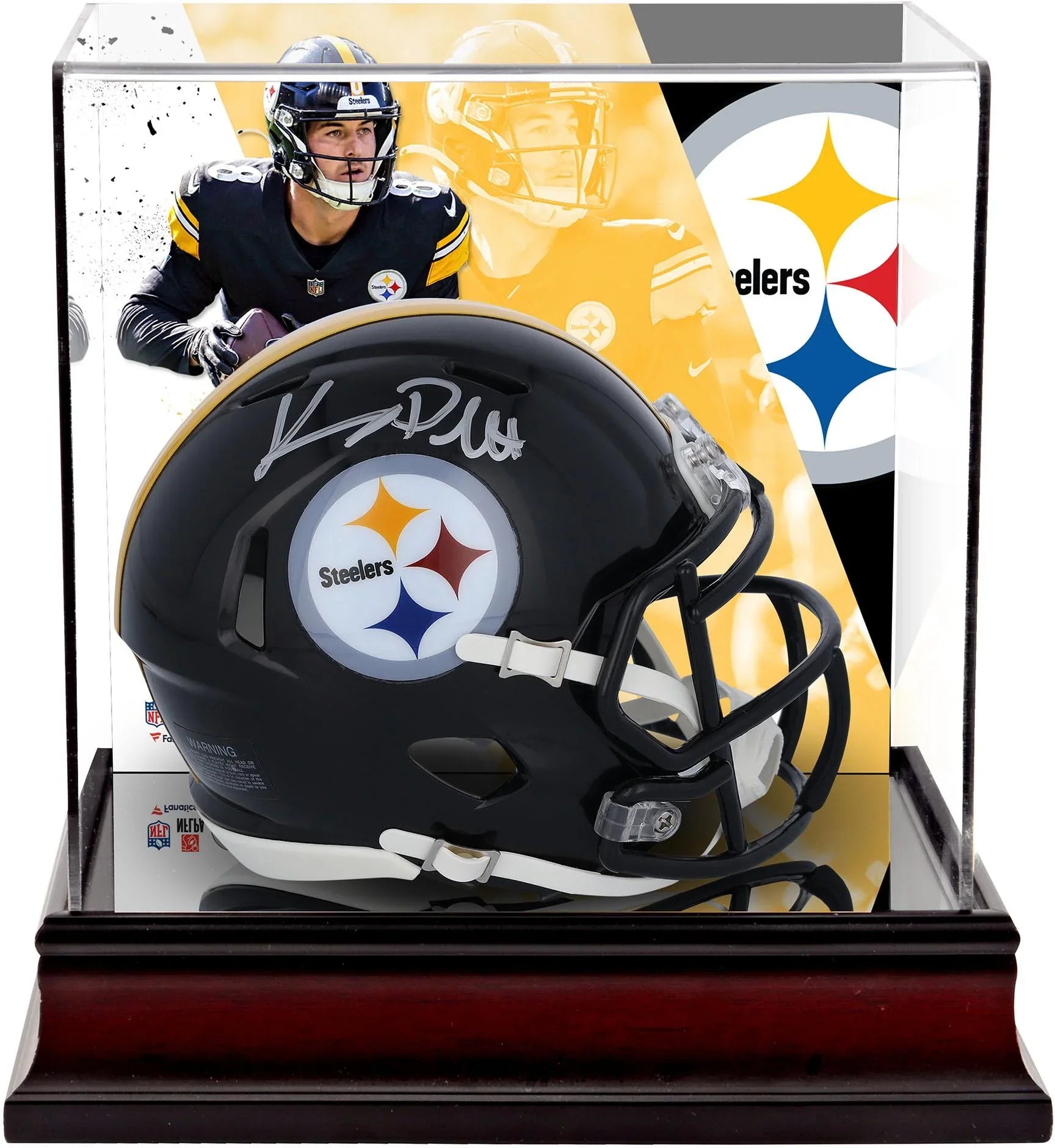 Certified - with Deluxe Fanatics Speed Case Riddell Pittsburgh Kenny Mini Steelers Helmet Authentic Helmet Mini Pickett Autographed
