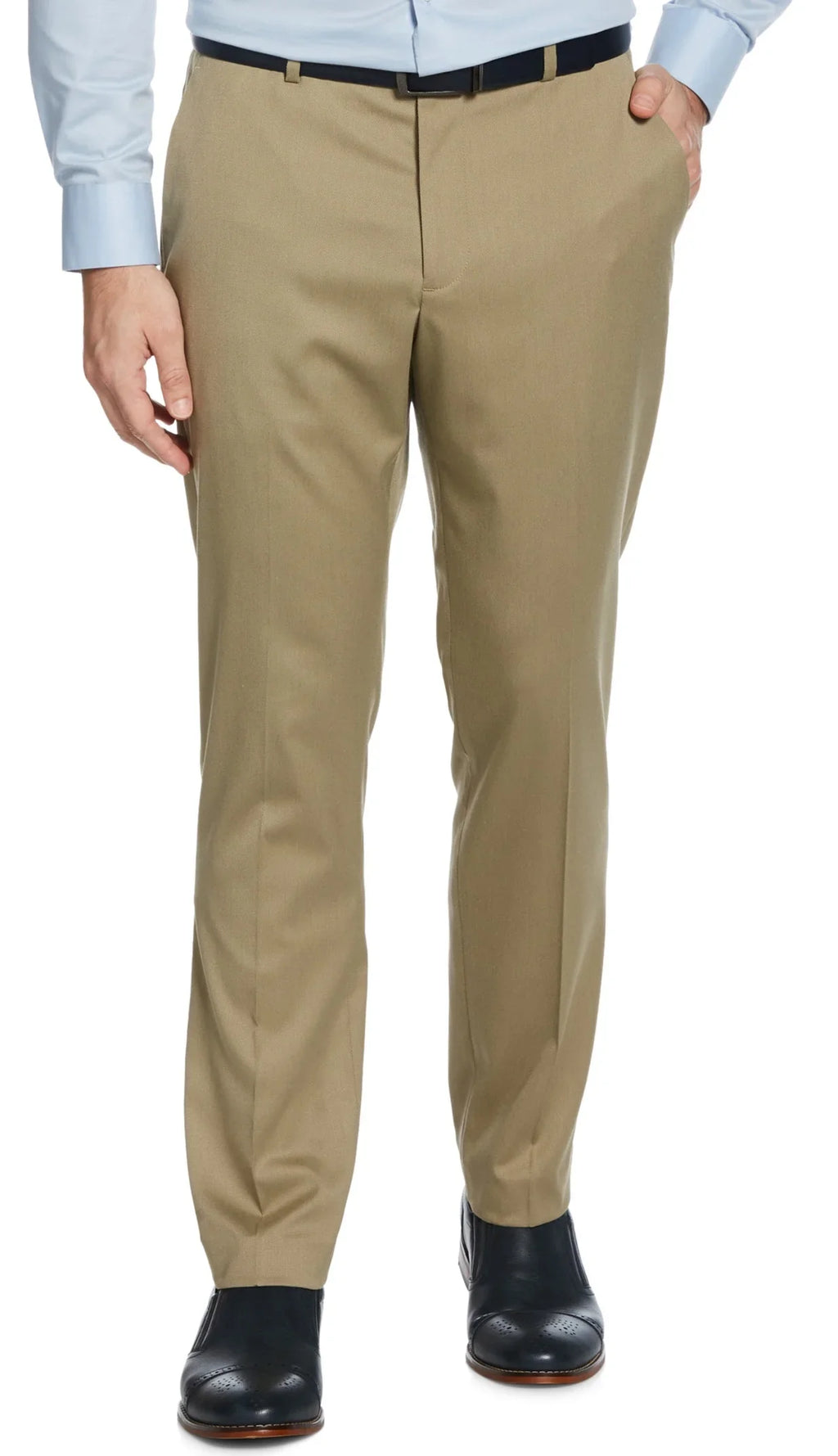Mens Portfolio Pants No-Iron 36W Dress Chinchilla Slim Ellis Perry Fit 34L x