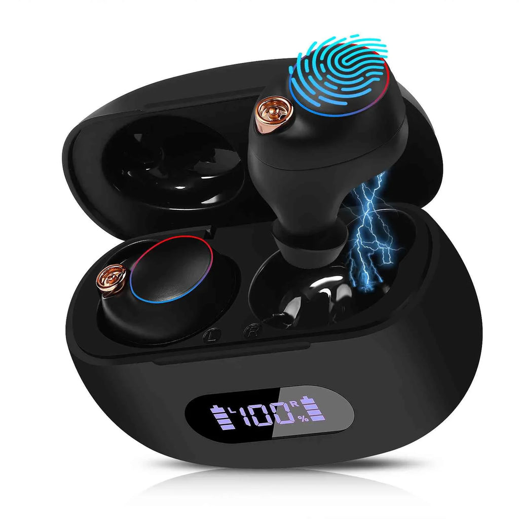 Black, Tab Connect, IPX5 Dual Compatible Bluetooth Connection, UrbanX (3rd Boost Bass Gen) Water Balanced, + with Resistance, 5.2 True M7 Lenovo Charging Bluetooth Earbuds Wireless Case,