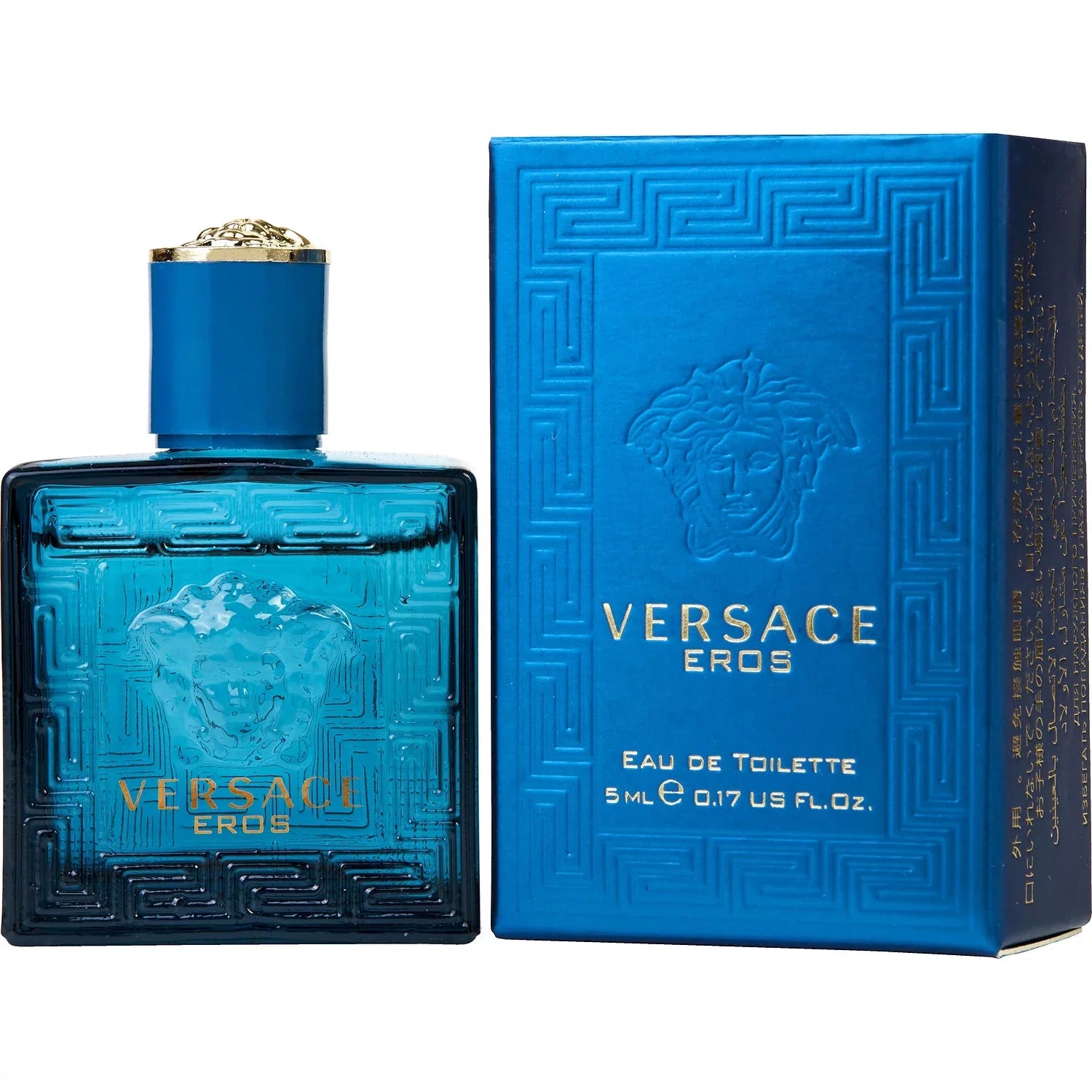 3PK Men Kit 5ml Versace Blue Dylan Eros - Dylan EDT, EDT, Turquoise Femme