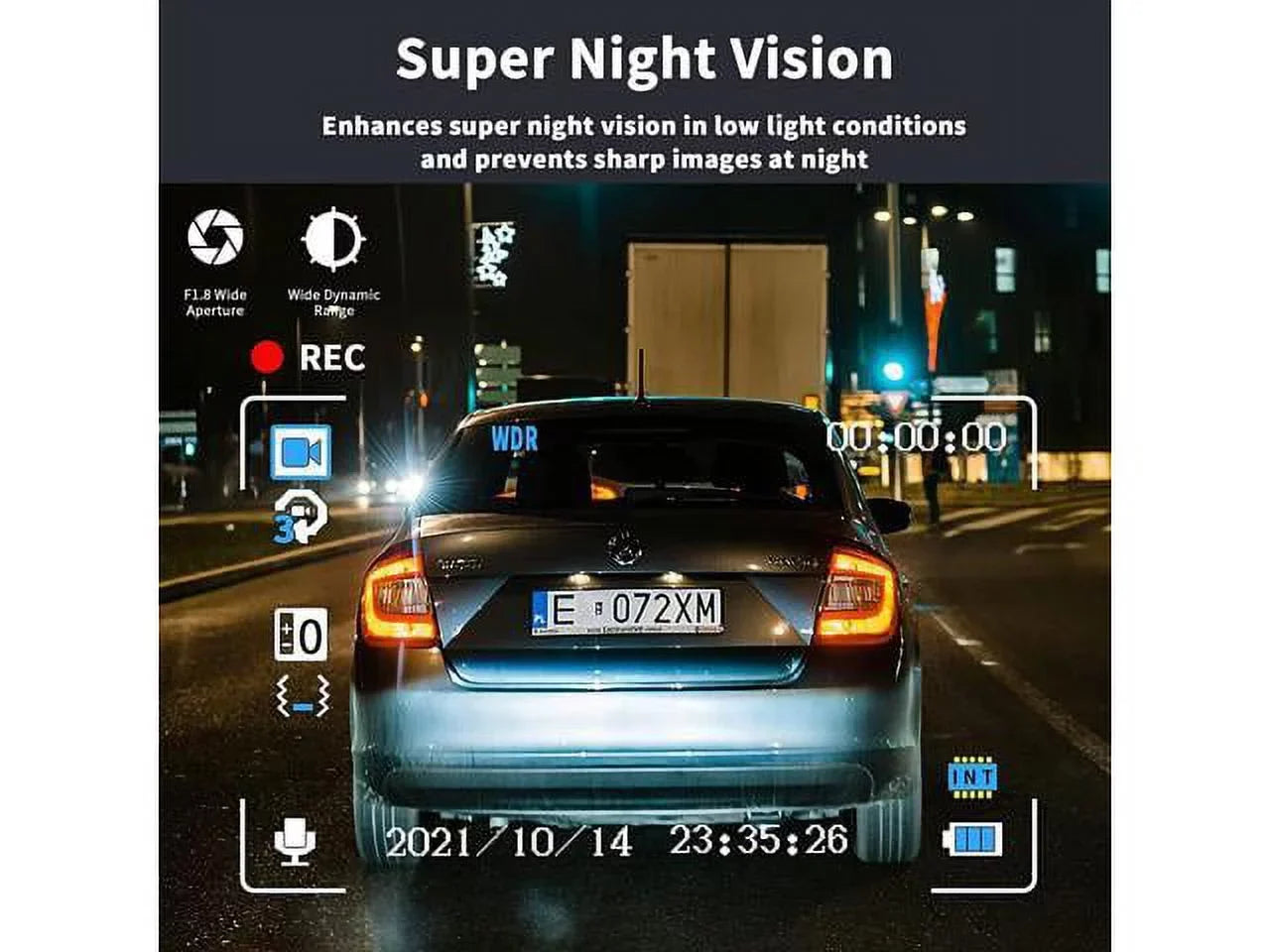 170° 1080P LCD Motion Cam Dashcam Detection, Display, G-Sensor, Wide Camera Full Mode, 3" Mounting Night WDR, Angle Vision, Cars Dash Options, HD, Video with Recorder Parking 2 On-Dashboard for