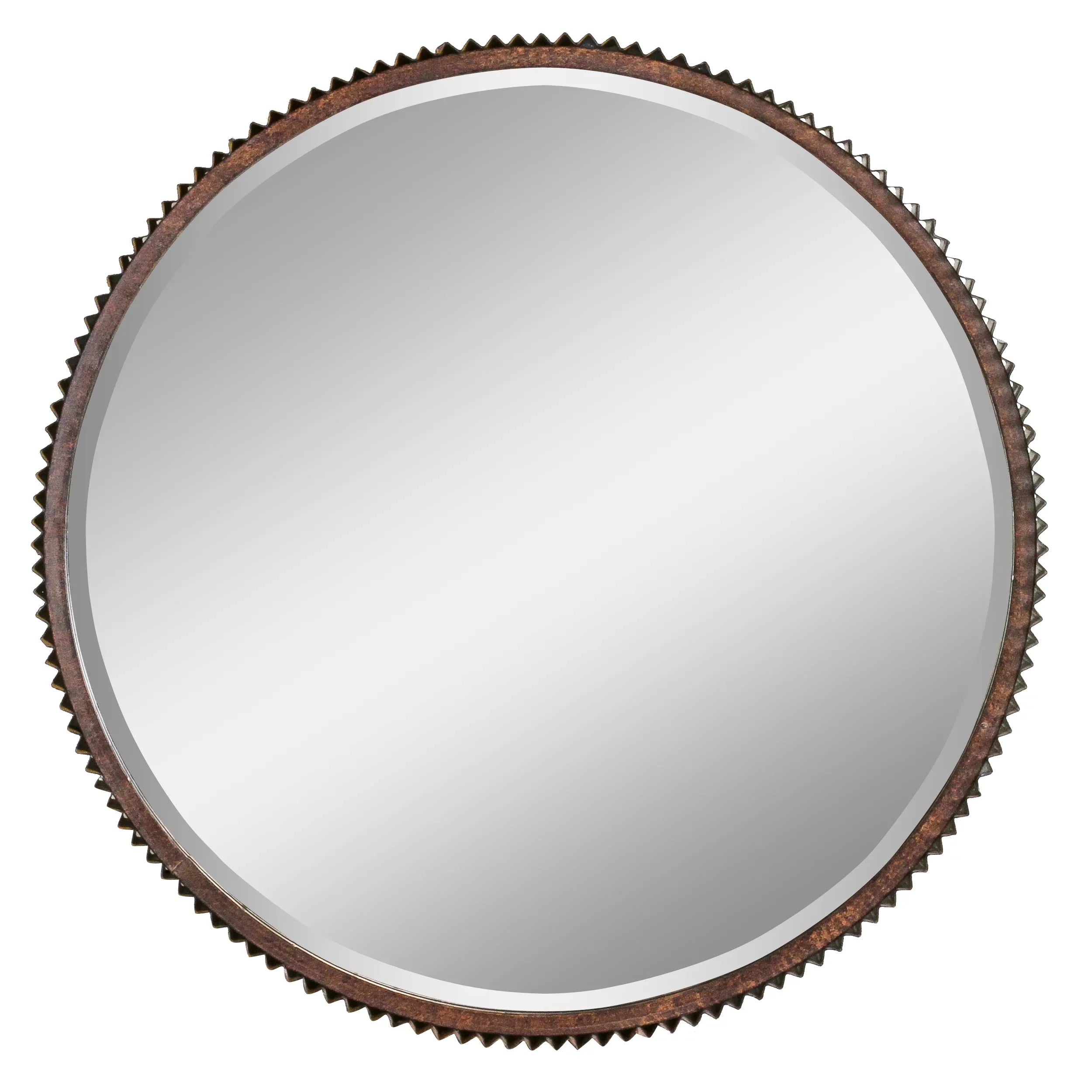 Accents Aspire Wall Brown Metal Mirror Home - Rustic Harrison