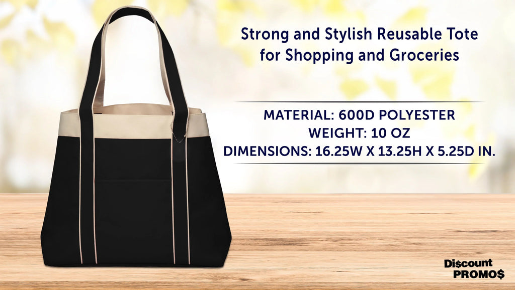 6 Straps, Black Tone, Everyday Gusset, Reinforced Donna - Bags - Use Two Set Tote Wide Polyester