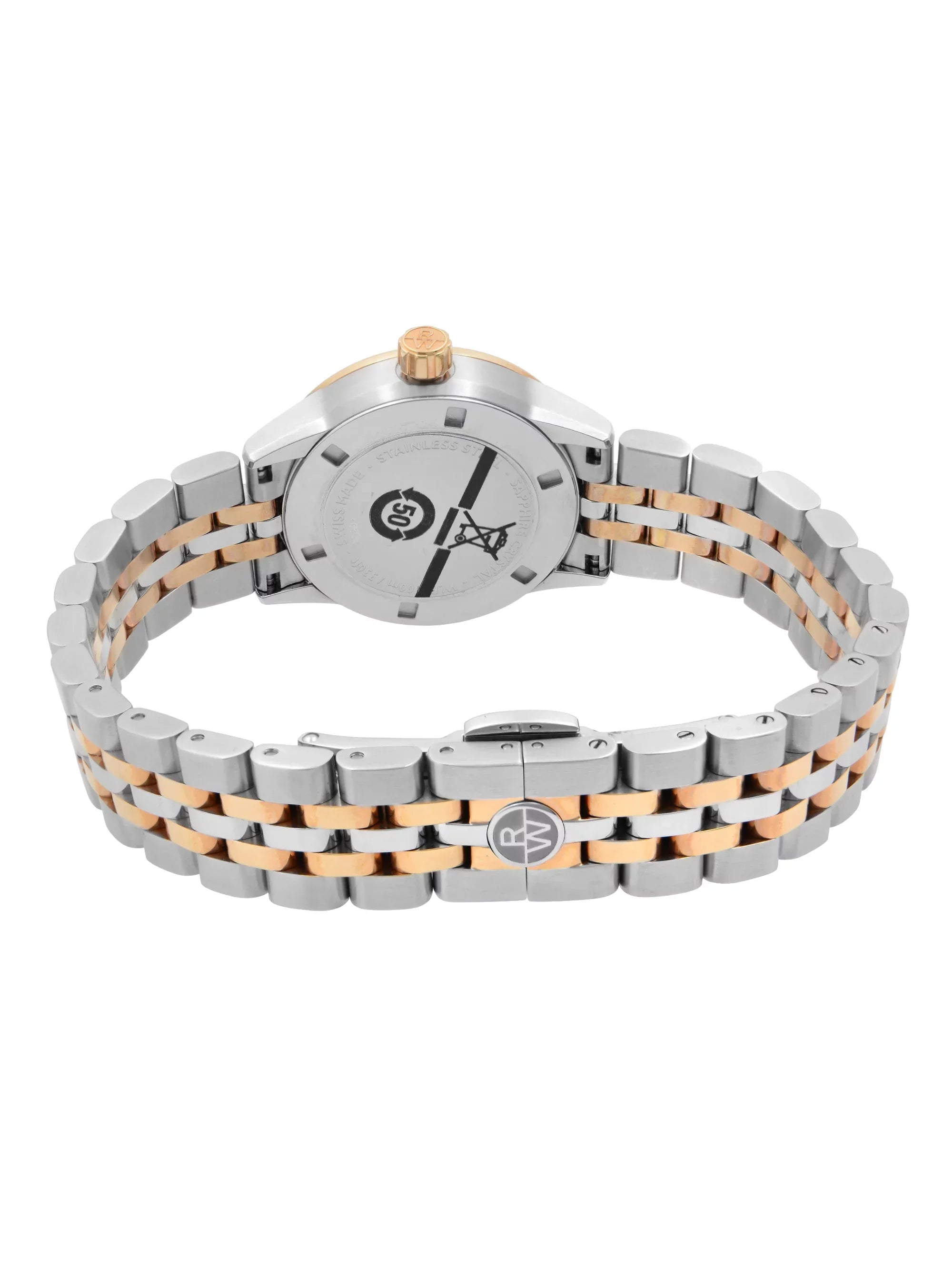 Raymond Freelancer Watch Steel Black Ladies 5629-SP5-20021 Dial Two-Tone Weil