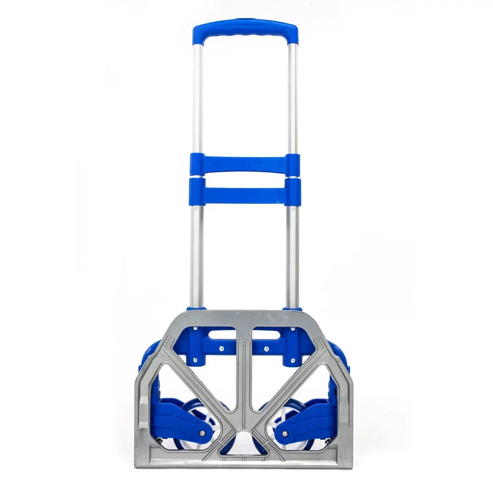 Cart with Heavy-Duty Hand Dolly, and Aluminum 165 Truck Handle Truck, Folding QEEK Folding Hand Trolley Rubber Portable Telescoping and Blue Capacity Luggage Hand Wheels, Cart, lb