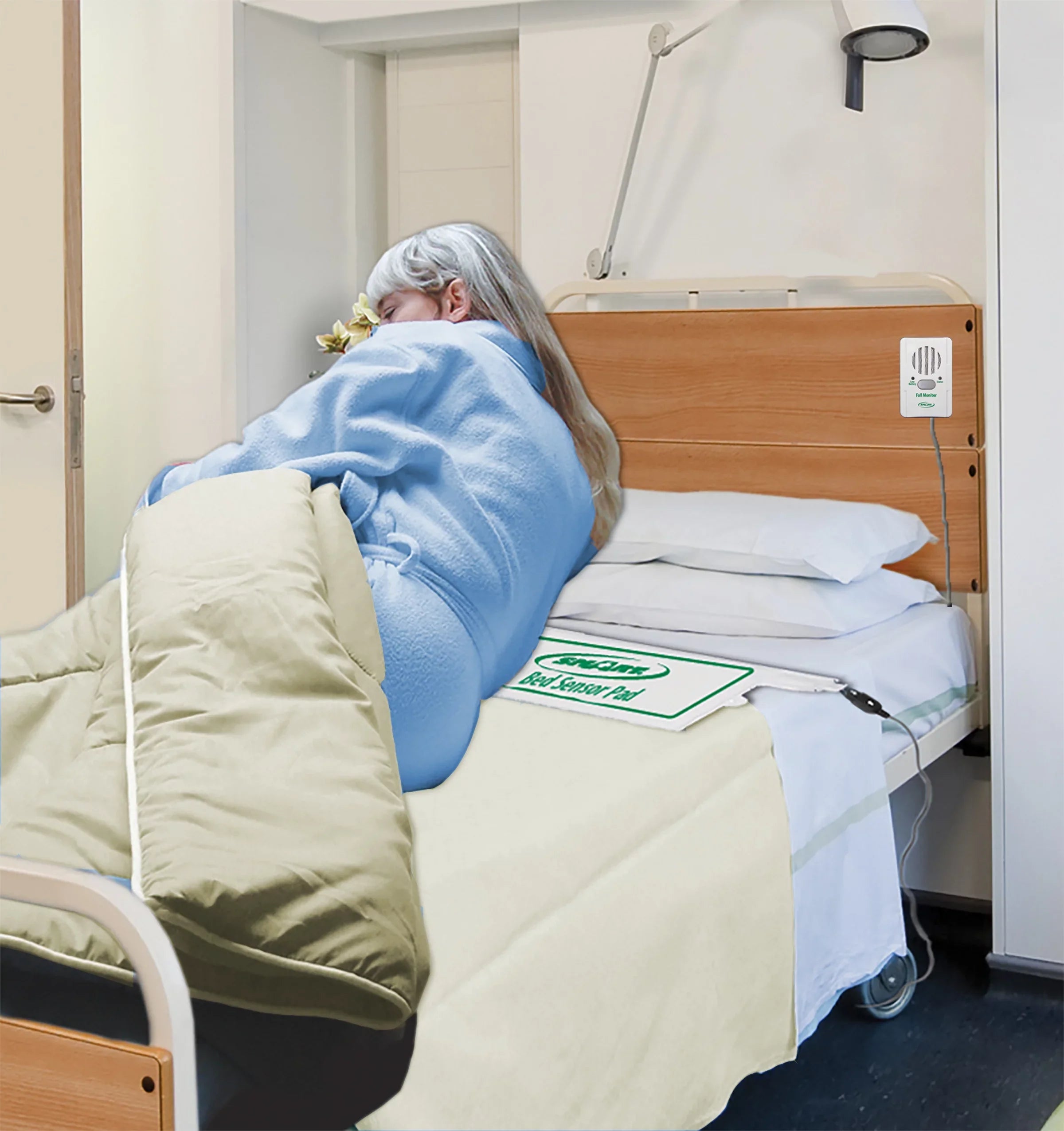 Corded System 45-Day) Fall Exit (10"x30", With Alert Weight-Sensing Bed/Chair Bed Prevention Pad