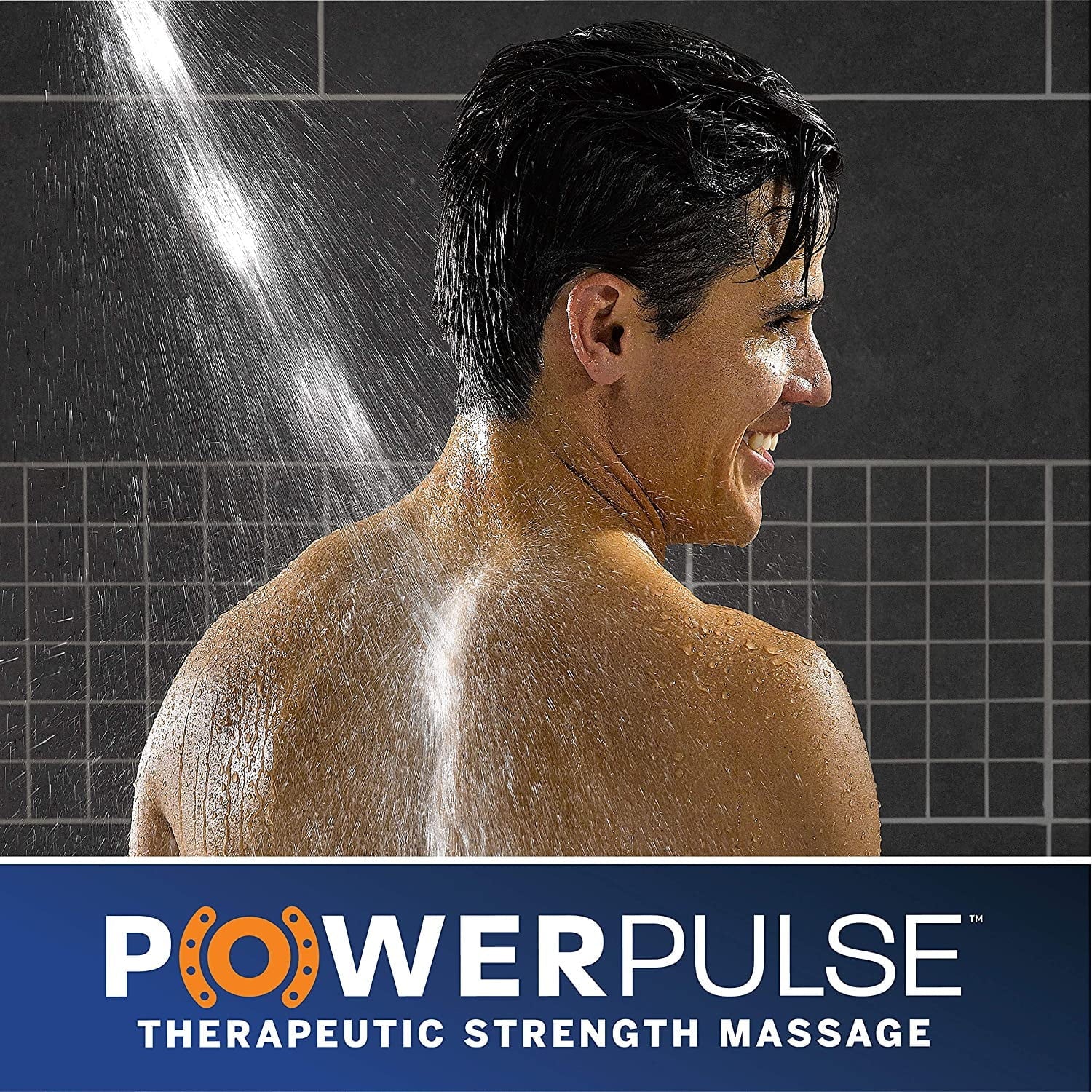 Shower Waterpik Chrome, Spa Massage, Combo with PowerWand XIB-633E-SBX-183ME PowerPulse