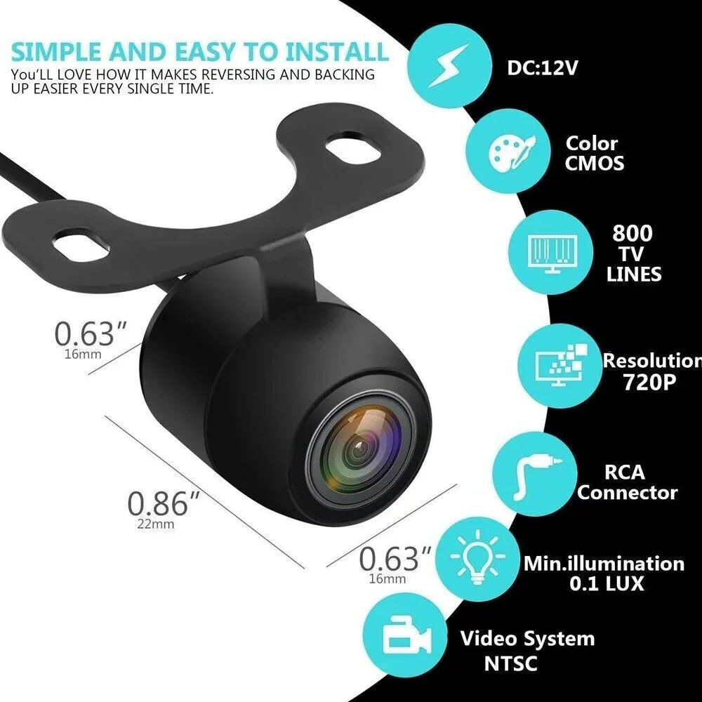 Rear Camera Monitor Parking Backup View Night HD 5inch + Vision Car System