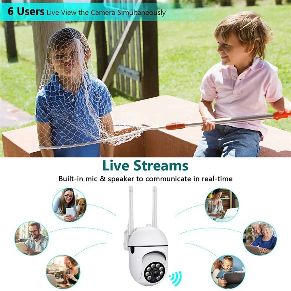 Color Camera,5G WiFi Detection Home Audio,Waterproof Video Activity Security Night Outdoor 3MP Security Cameras Camera,Motion Vision,2-Way GeCam 355°PTZ Alert,Spotlight