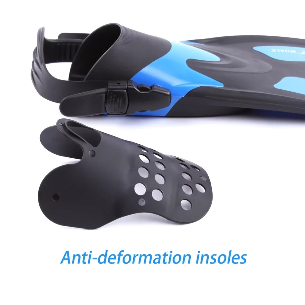 for and Perfect Adjustable Swim Fins WHALE Snorkeling Heel Water