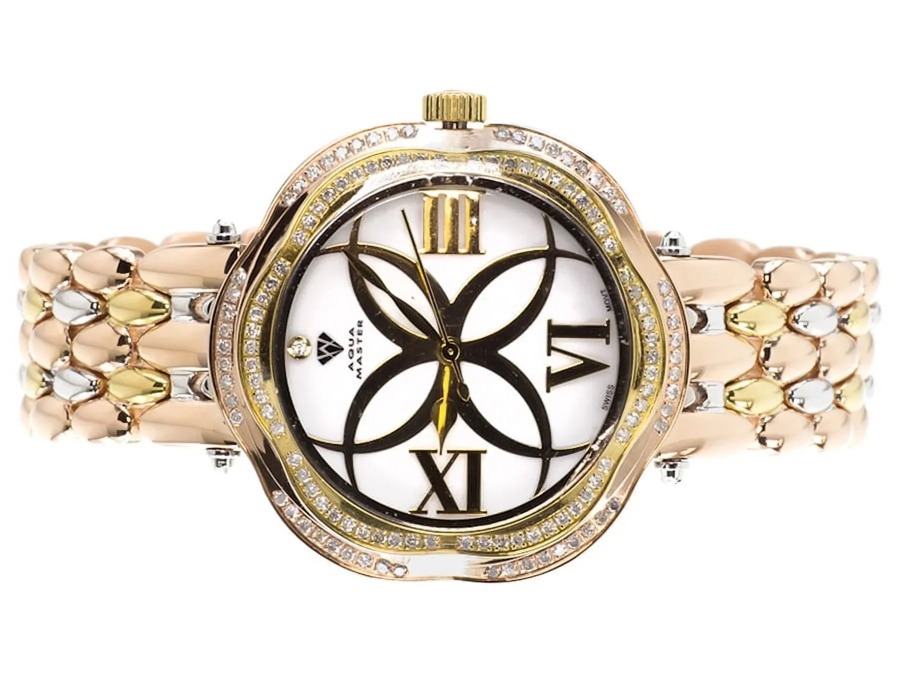 W#342 Tri-Color Diamond Watch ct) Womens (.85