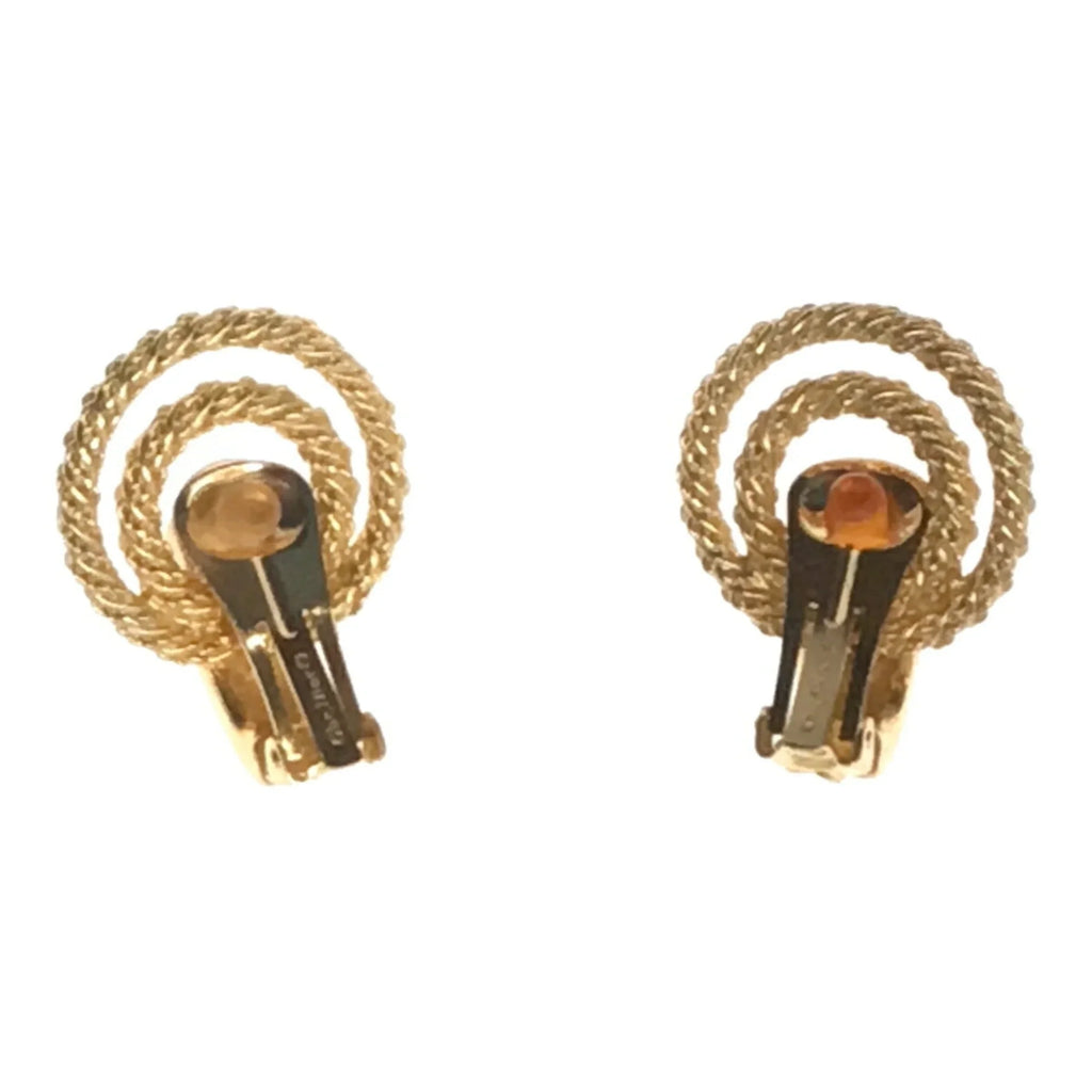 Dior VINTAGE Gold RM2878M Pre-Owned Earrings Women's Big Accessories (Good) Christian OLD Rhinestone ITSRN157RU90