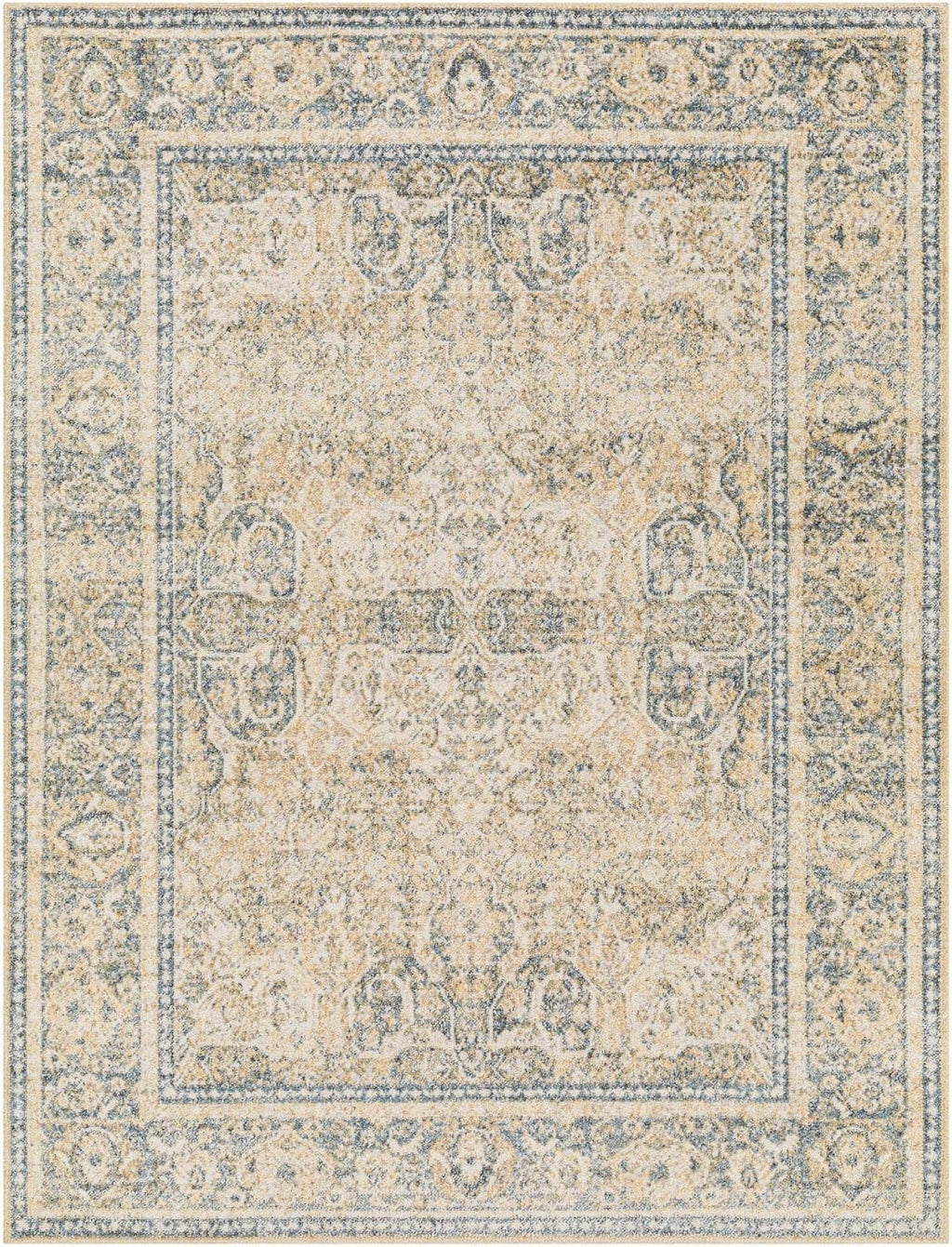 Washable Bedroom 2X3 Carpet East Traditional (2' Blue Living Room, Rugs, For Area Machine Washable) Beige Rug, Light X Kitchen Or 3',