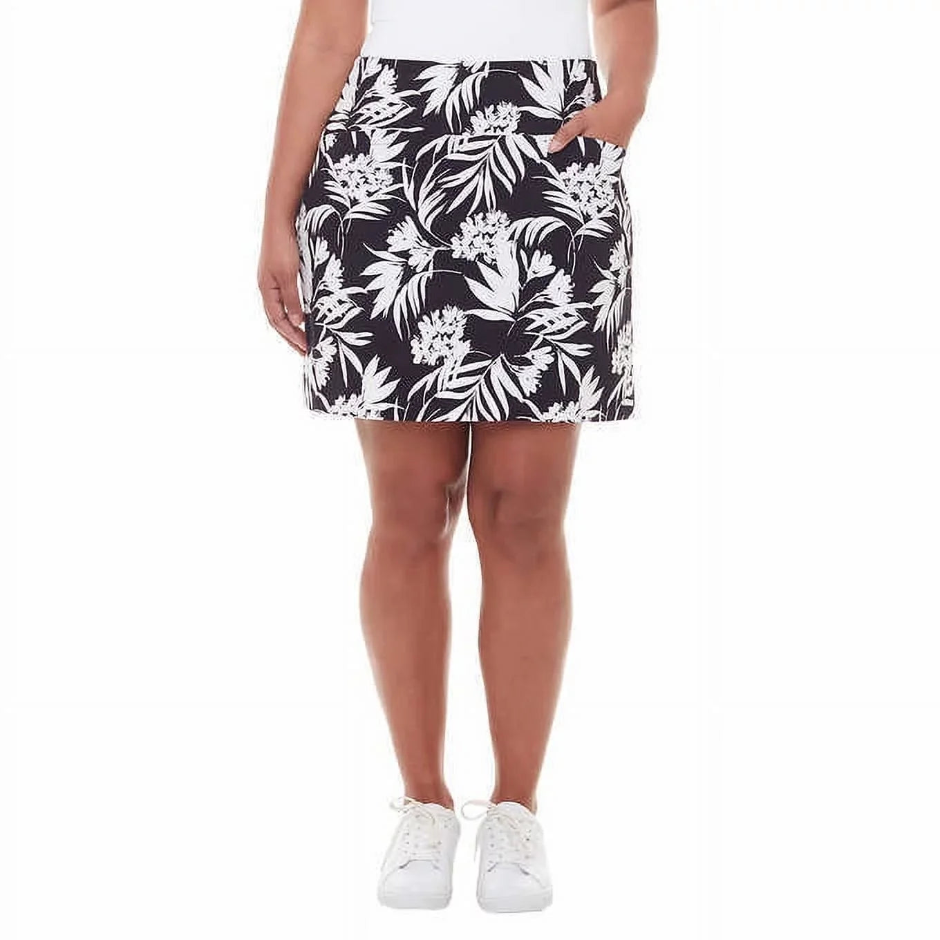 Co. Print,Medium Printed Womens Skort,Black S.C. &