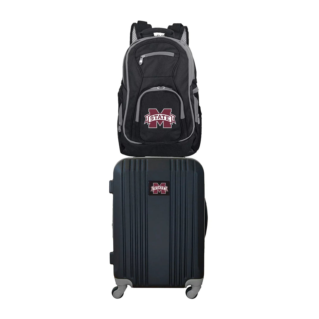 Mississippi and State NCAA Bulldogs Backpack Set 2-Piece Luggage