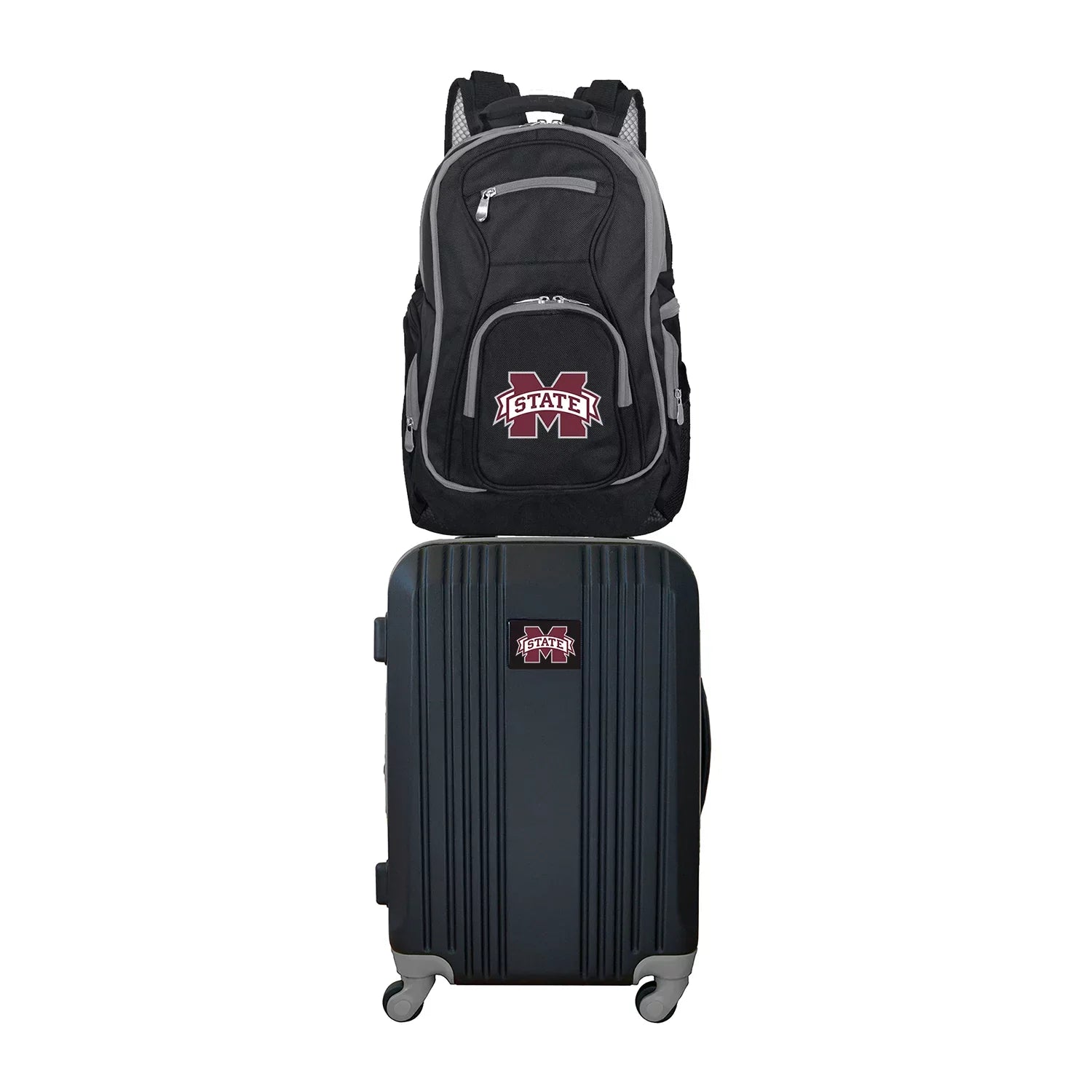 Mississippi and State NCAA Bulldogs Backpack Set 2-Piece Luggage