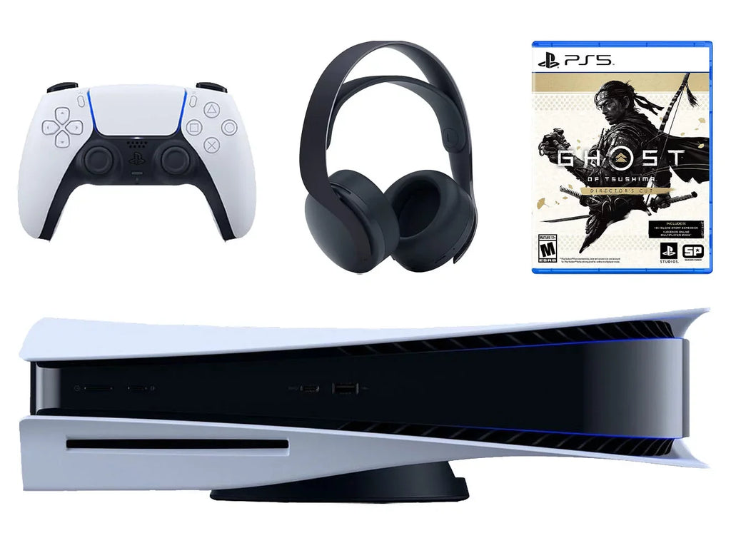 Console Headset 5 Playstation Cut Tsushima Ghost Gaming Director's Black Disc of Sony and with Wireless PULSE Version 3D