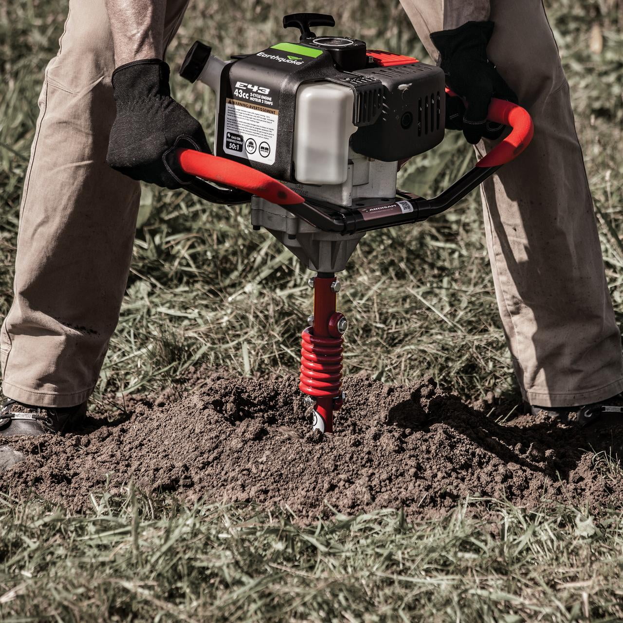 Powerhead 2-Cycle With 43cc 8 Bit, Engine, 1-Person Auger Auger E43™ Inch Earthquake Viper Earth 35064