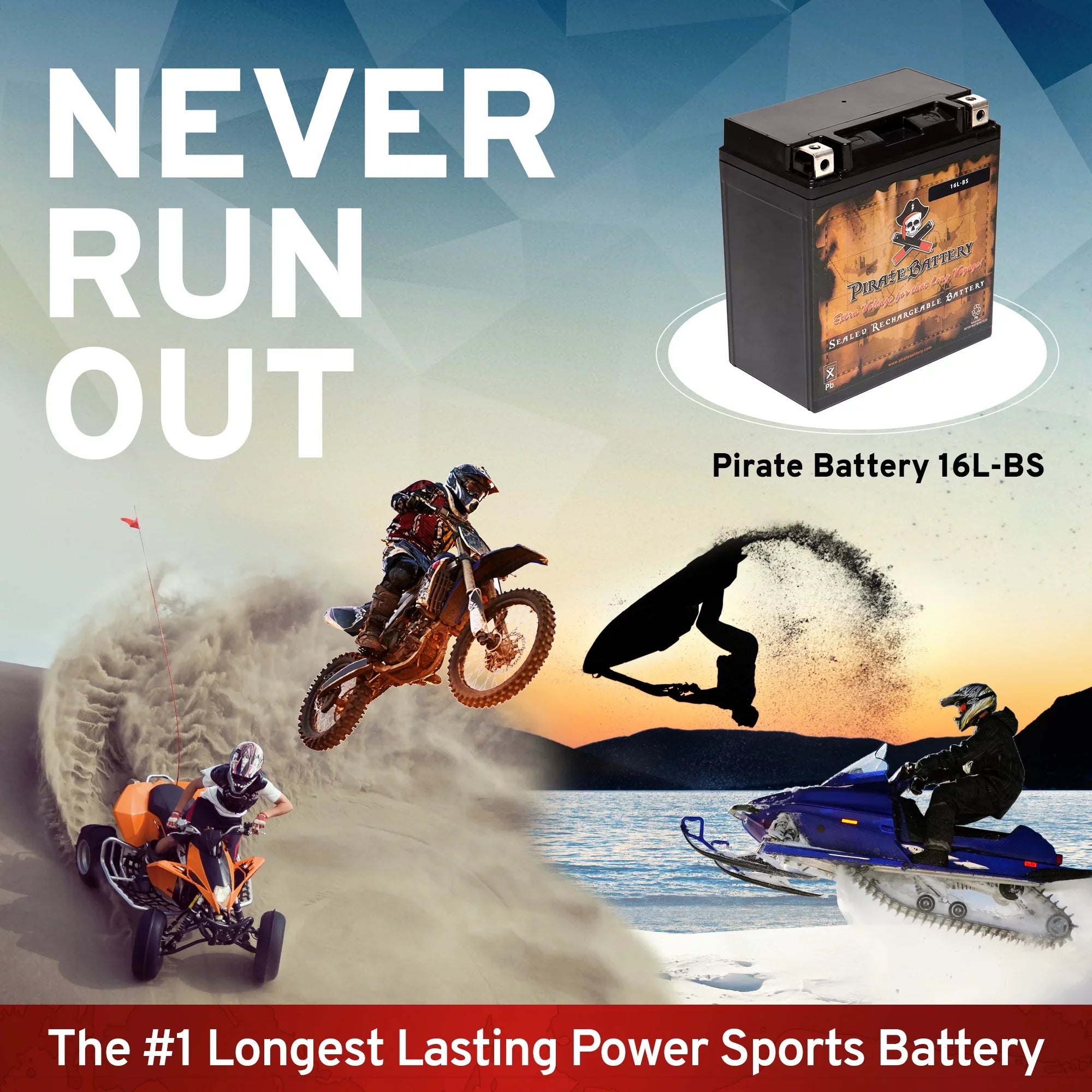 230 Ytx16l-bs for Battery Wave (16l-bs Runner Jet Pirate Battery Ski Cca) Volts,14 1993 12 Yamaha Ah,