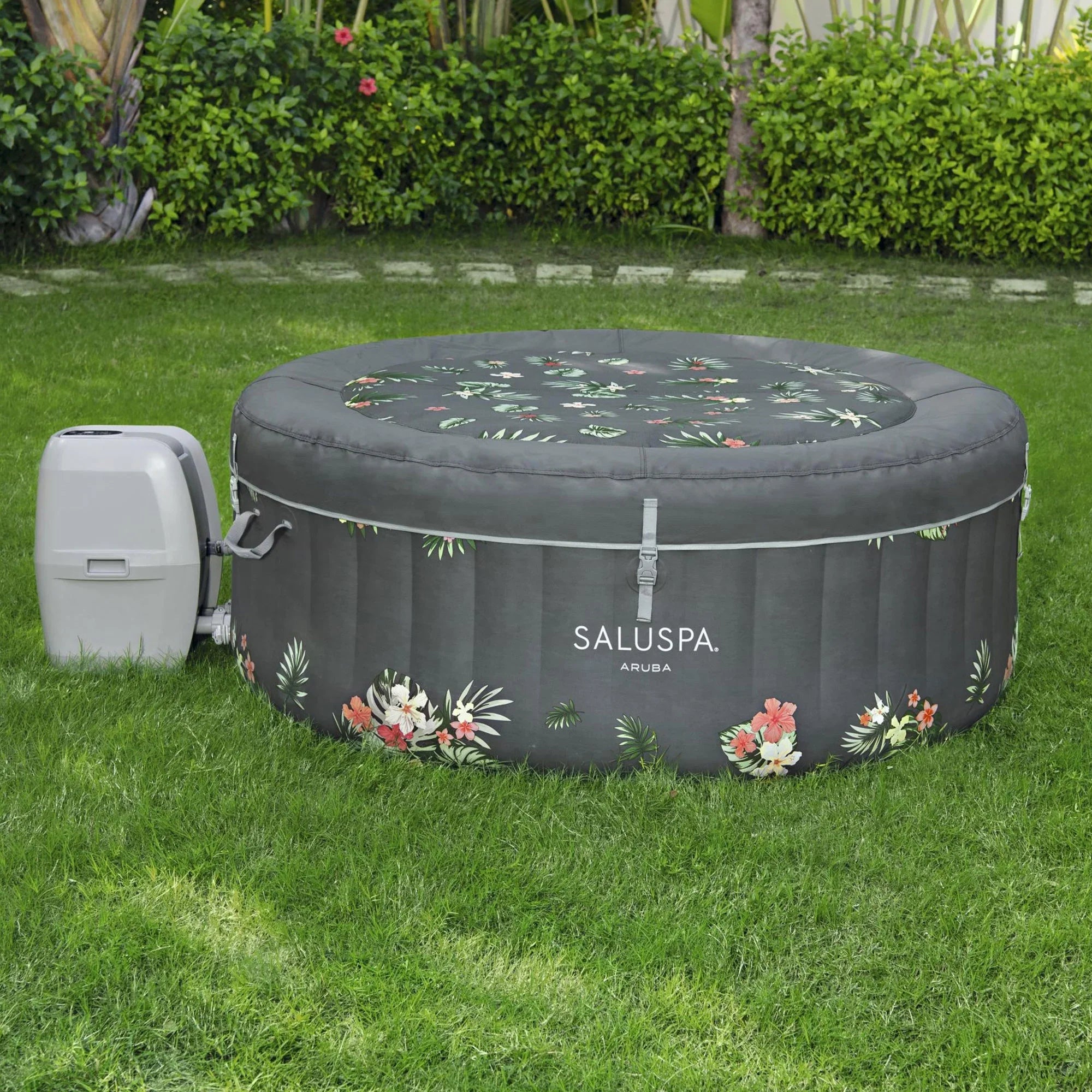 SaluSpa Inflatable Bestway with Canopy Shade Sun SaluSpa Aruba Tub Hot