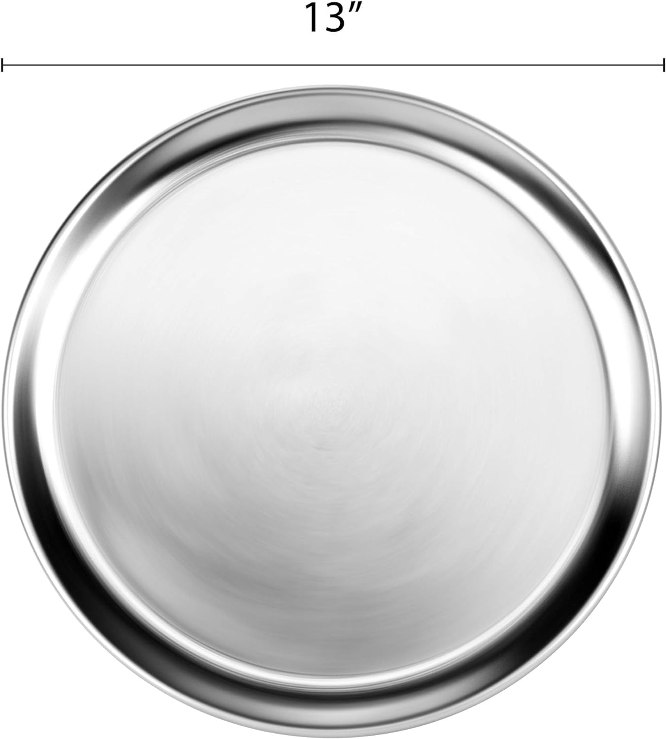 for Bakeware Pizza Rim- Pizza Tray Kitchen Round & Home Pizza 13” Pizzeria Pan Wide Baking Tray TrueCraftware- Restaurants Round Baking Tray Pan Aluminum 3 Set of Tray