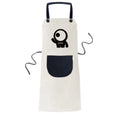 Cyclops Alien Cotton Monster Linen Apron Universe Bib Adjustable Pinafore BBQ Pocket Kitchen Alien