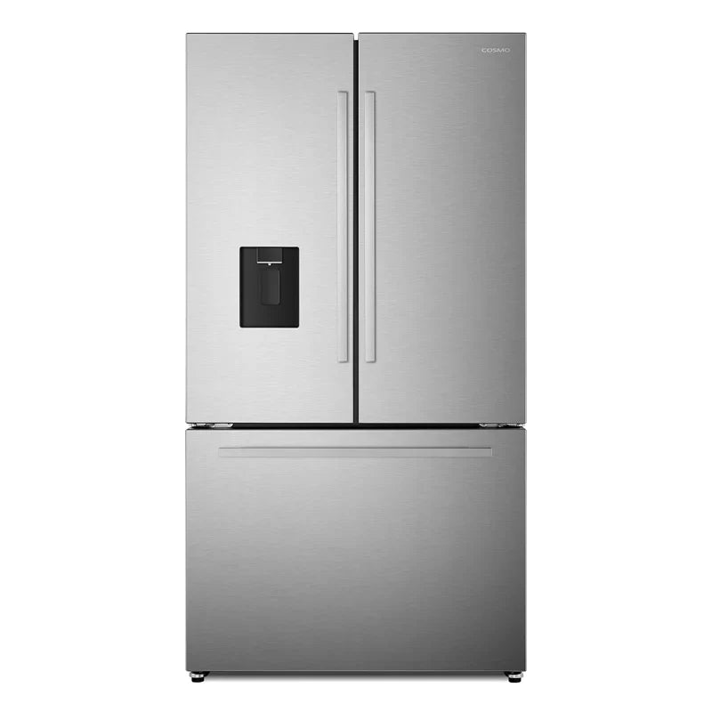 cu. Dispenser French Water 22.4 ft. Refrigerator 3-Door Stainless Door in Steel