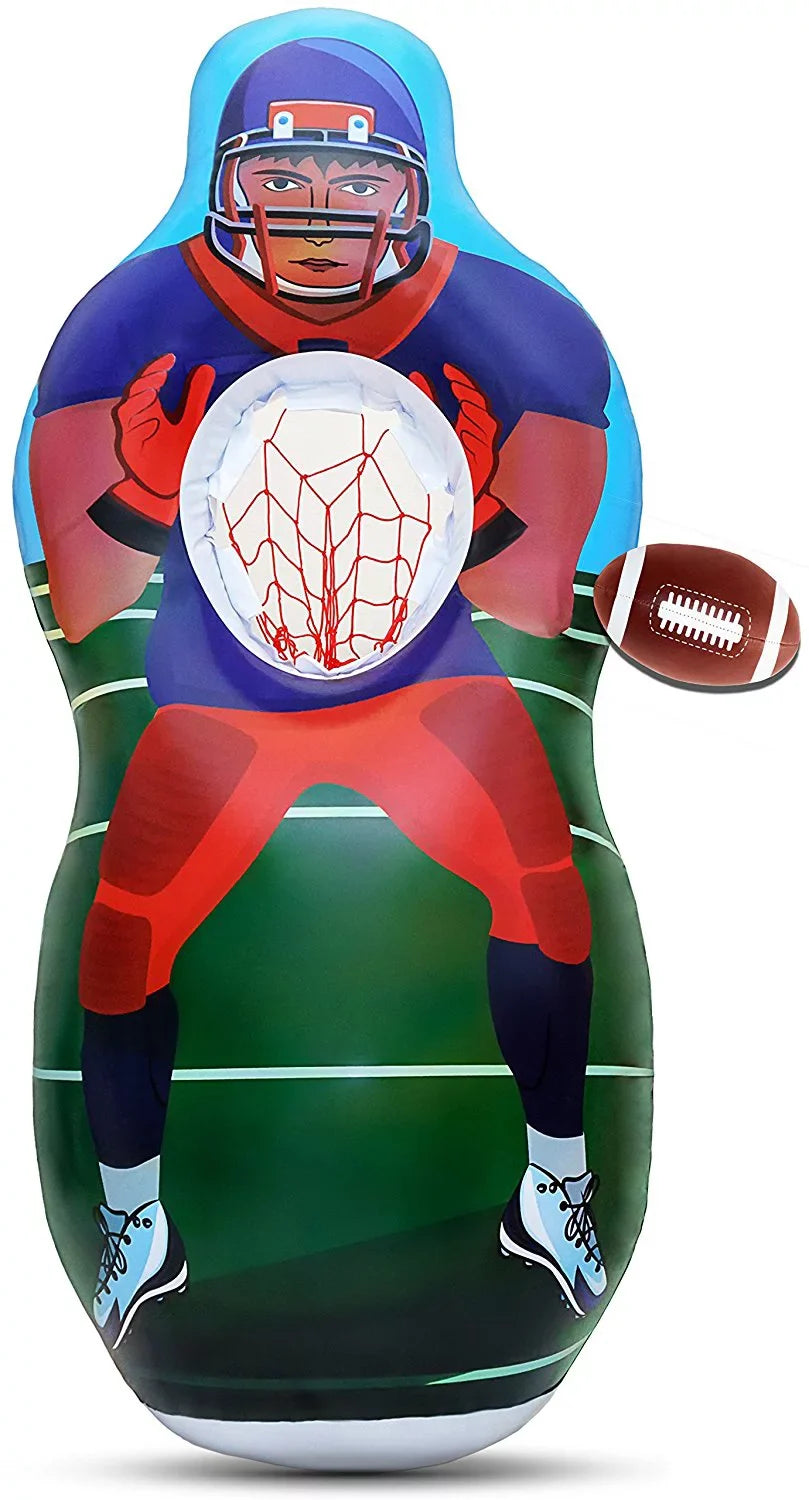Includes Foot 2nd Target Tall One Target Football Side), Mini on Set - and on and Inflatable Inflatable Sided & Baseball Mini 5 Player Two Baseball side Soft Baseball Catcher a Football one (Football