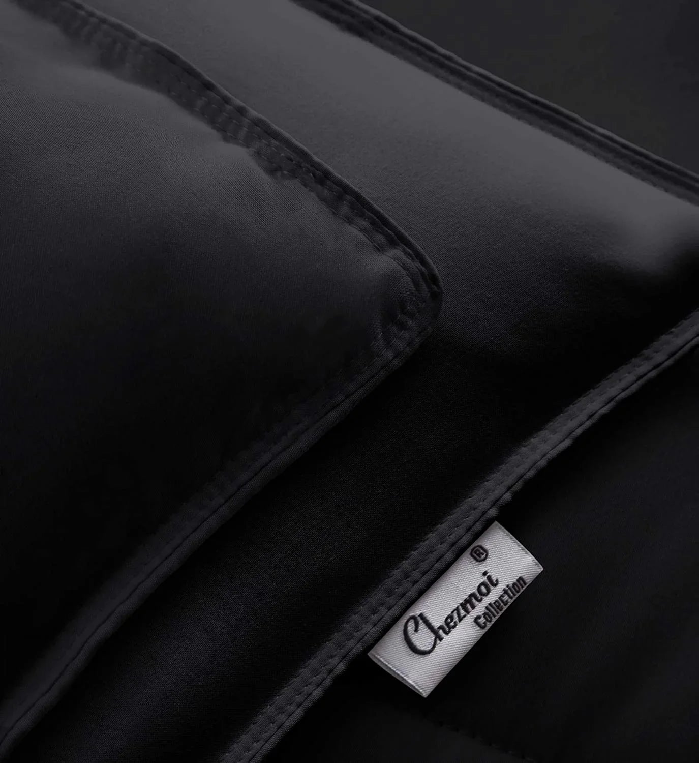 '- Microfiber Insert Alternative Stitch Box Fill Season Black) (Cal Tabs Collection King, All King Size with - Comforter Quilted - Chezmoi Down California Plush Corner Duvet