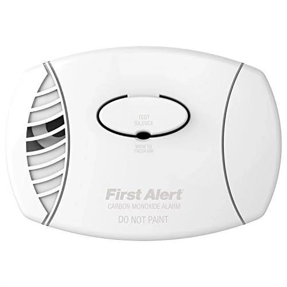 , Alert CO605 Backup Detector Carbon Battery with Monoxide White Plug-In First