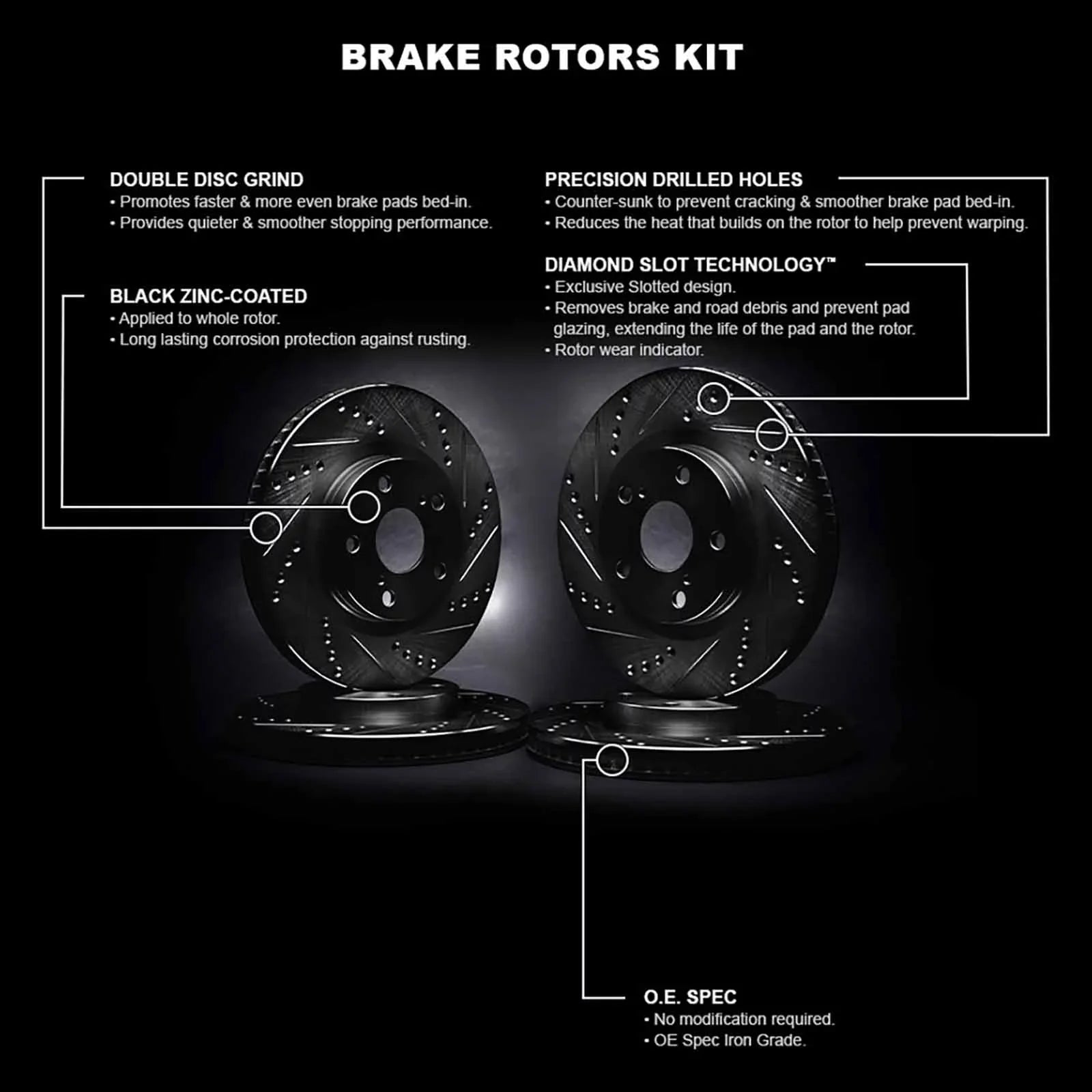 Concepts select: D/S Rotor R1 2018-2020 JAGUAR R1 Concepts Black Fits 2014-2017 S, JAGUAR Whpn2 F-TYPE Brake F-TYPE 20005