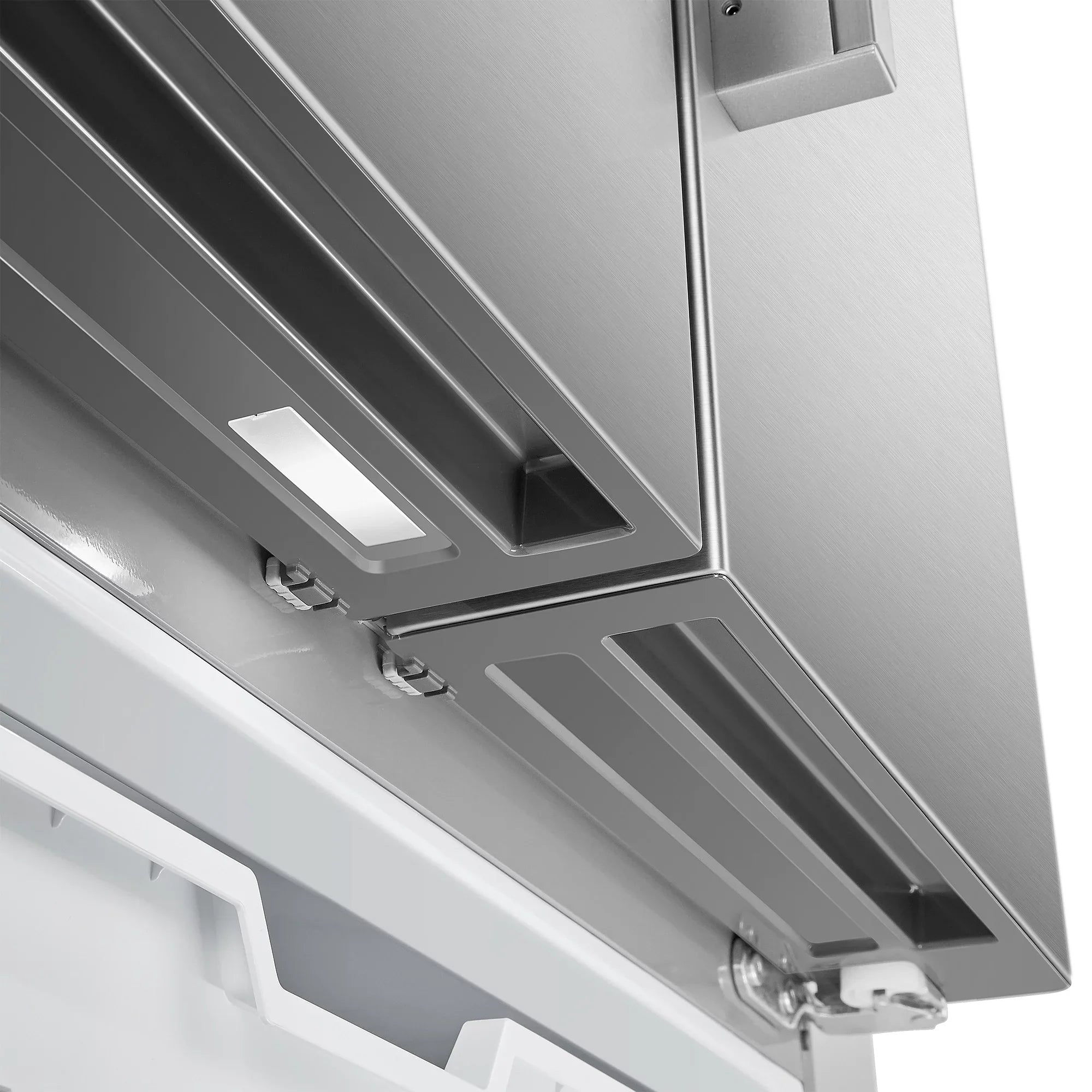 cu. Dispenser French Water 22.4 ft. Refrigerator 3-Door Stainless Door in Steel