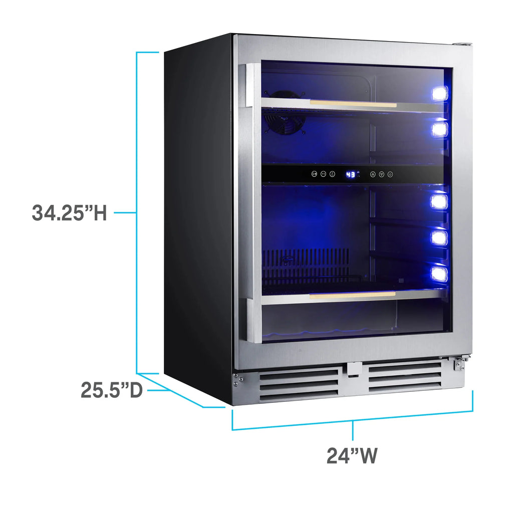 125 ELITE (ARFSE55R3S) Capacity, Steel Center, Avanti Beverage Series Stainless Can in
